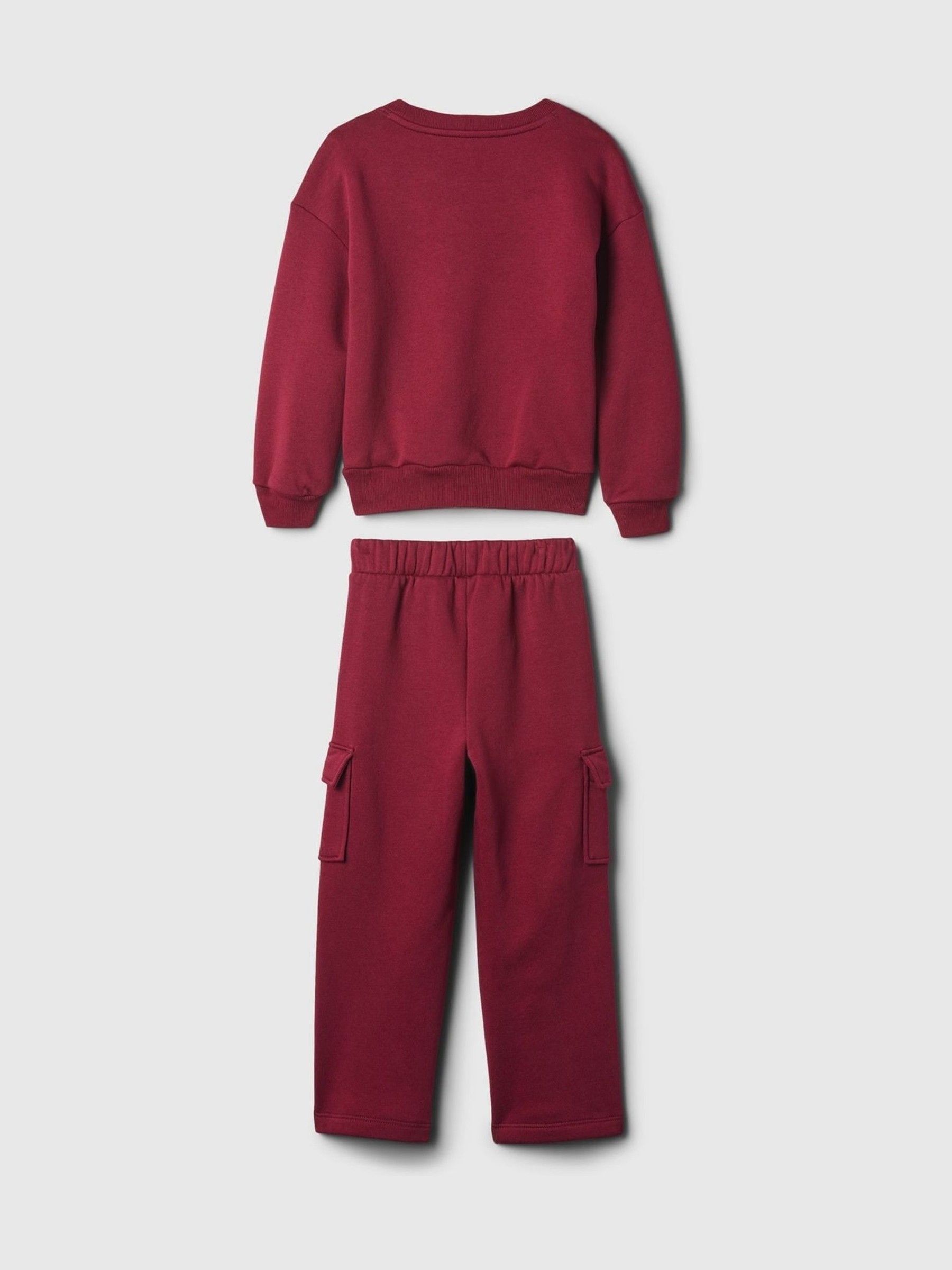 Red Varsity Crew Neck Jumper & Jogger Set (6mths-5yrs) - Image 2 of 2