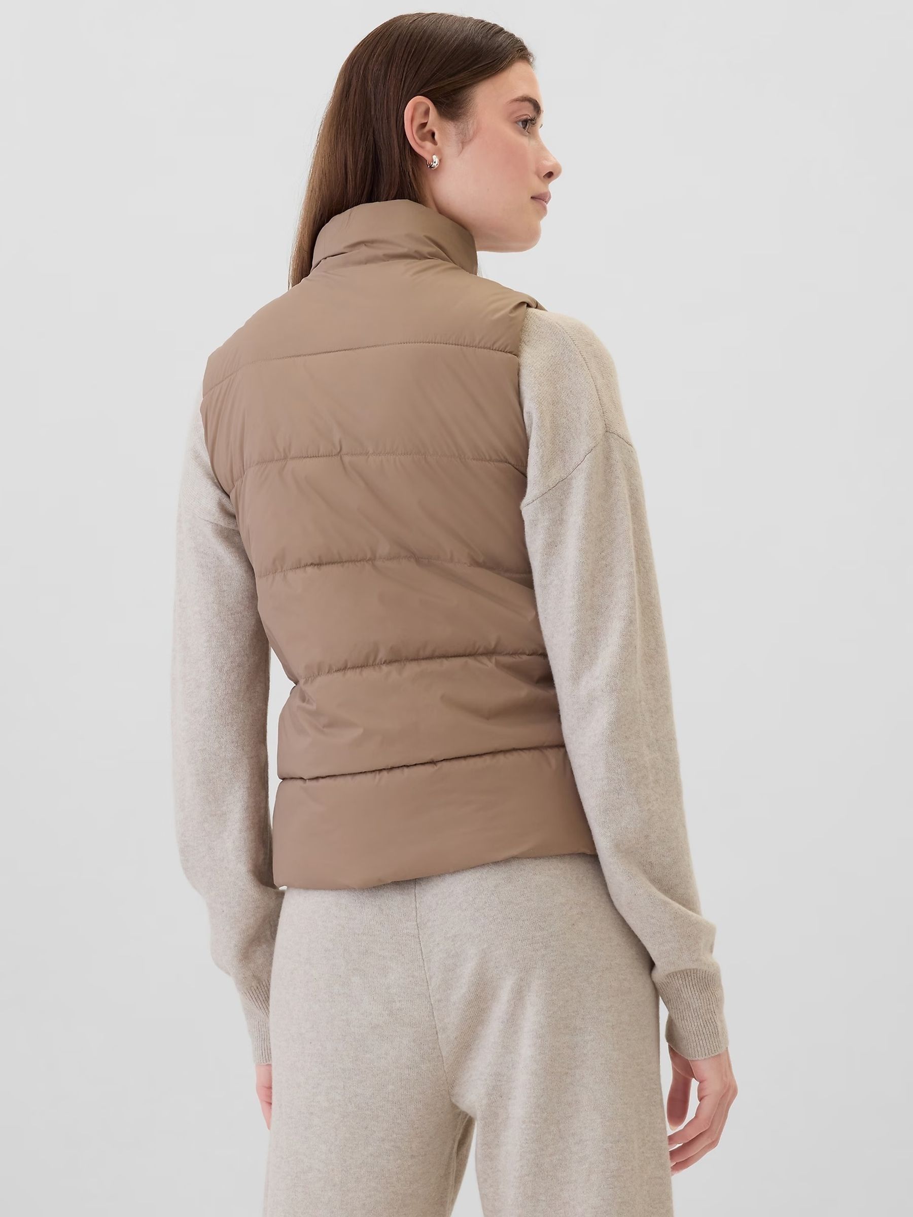 Brown Logo Cold Control Puffer Gilet - Image 2 of 6