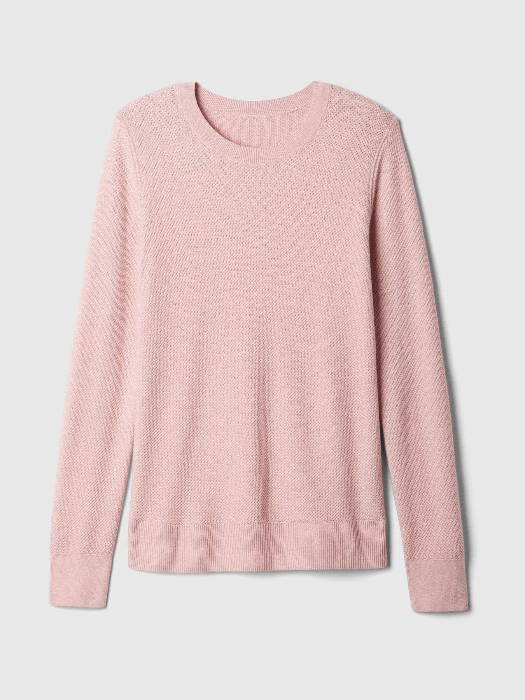 Pink Textured Crew Neck Bella Jumper - Image 5 of 5