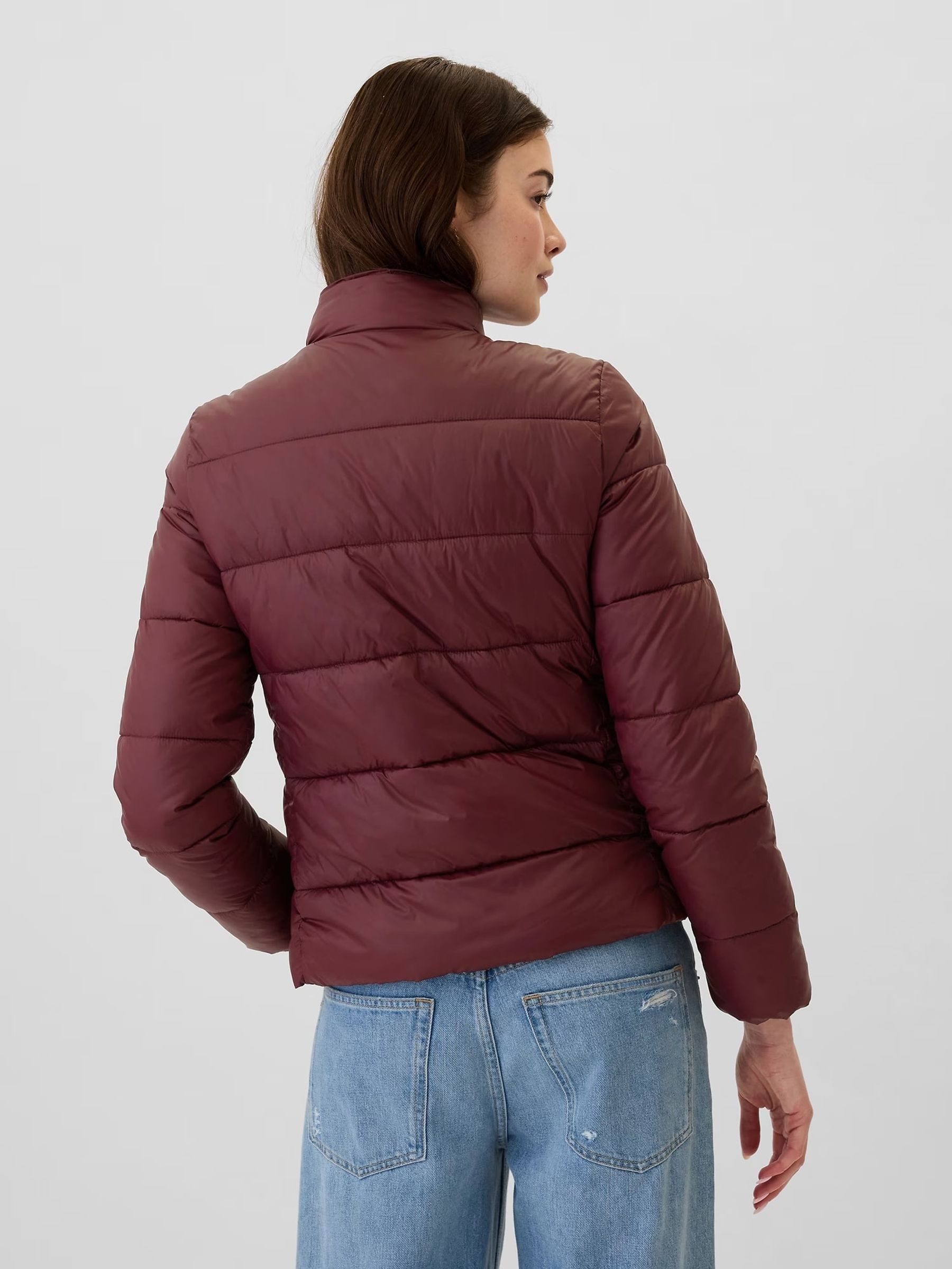 Burgundy Red Cold Control Puffer Jacket - Image 2 of 6
