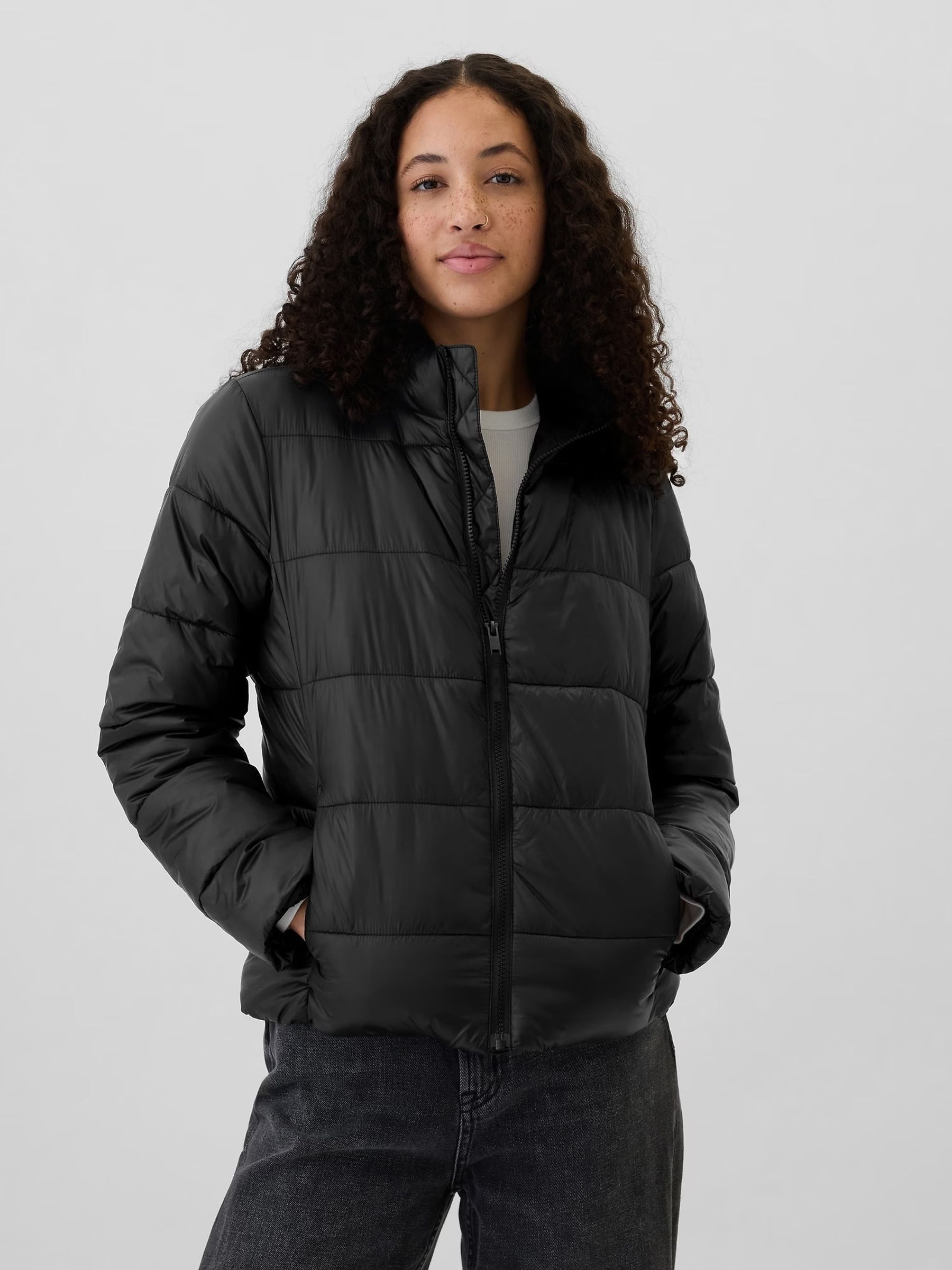 Black Cold Control Puffer Jacket - Image 1 of 6