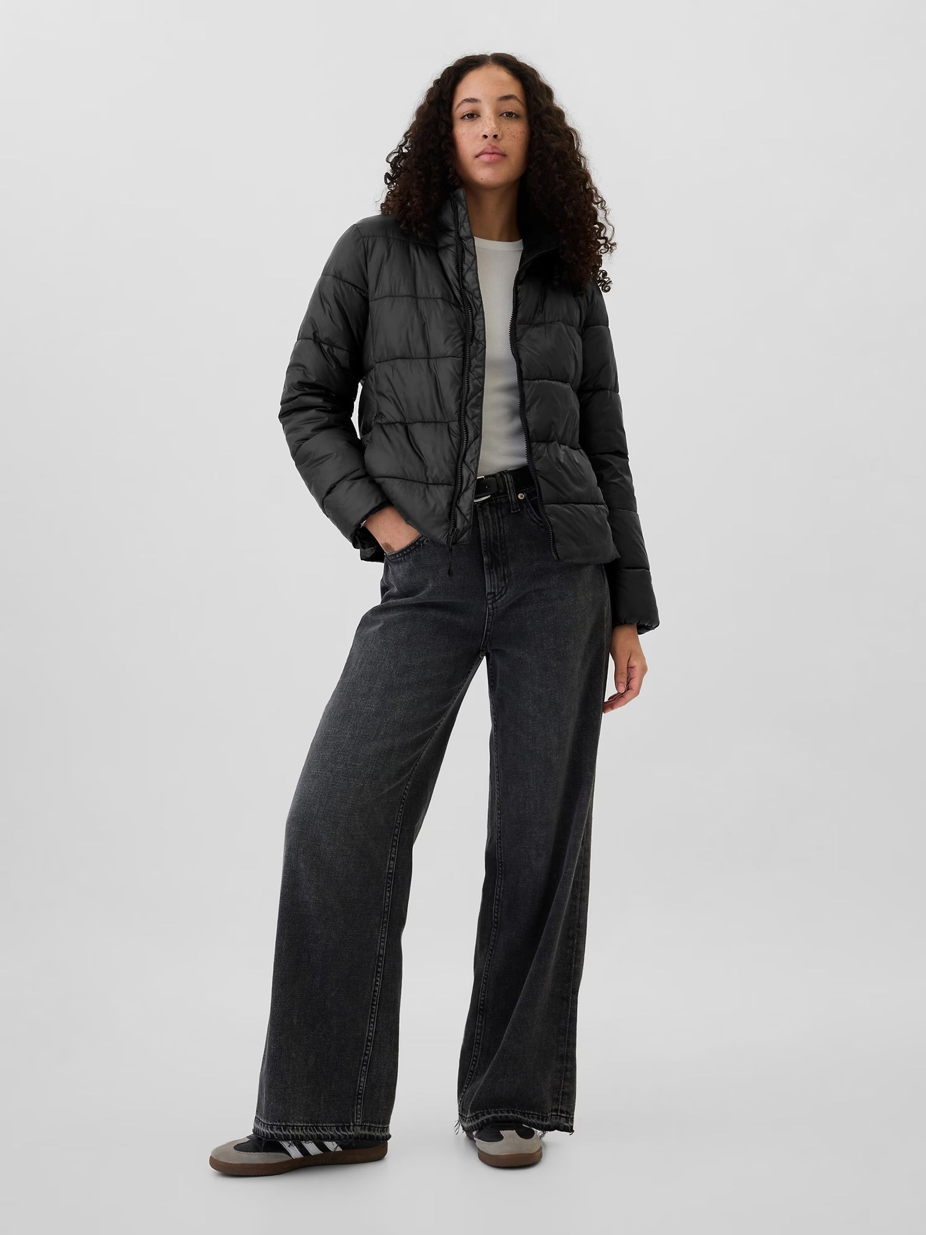 Black Cold Control Puffer Jacket - Image 3 of 6