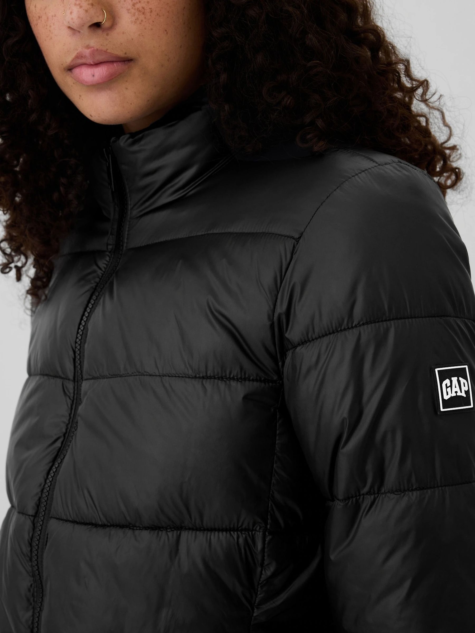 Black Cold Control Puffer Jacket - Image 4 of 6