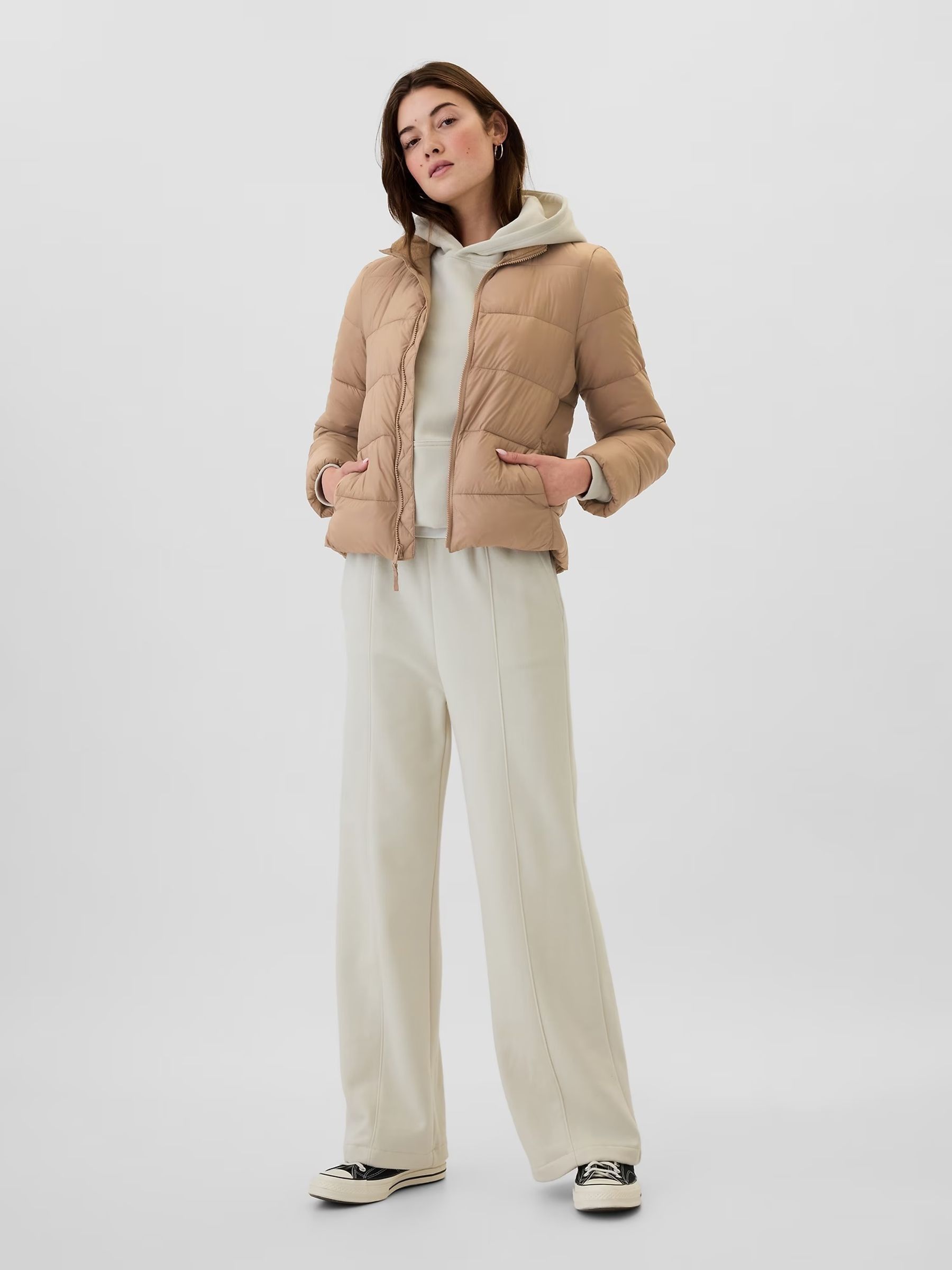 Beige Cold Control Puffer Jacket - Image 3 of 6