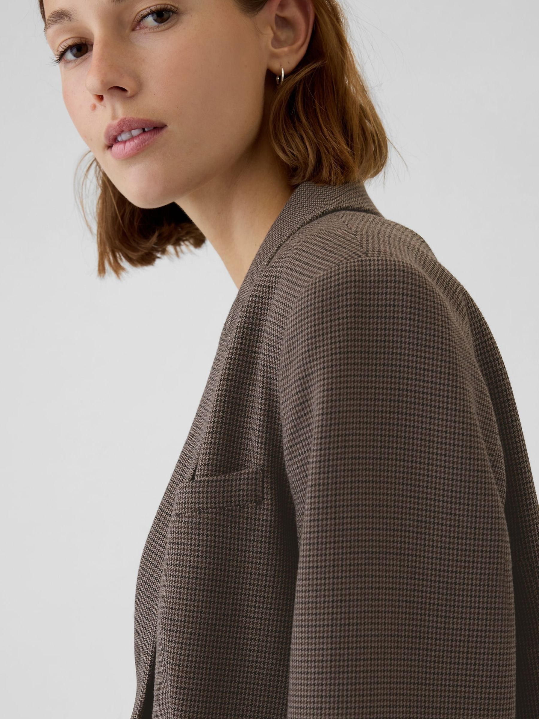 Brown Relaxed Check Blazer - Image 2 of 5
