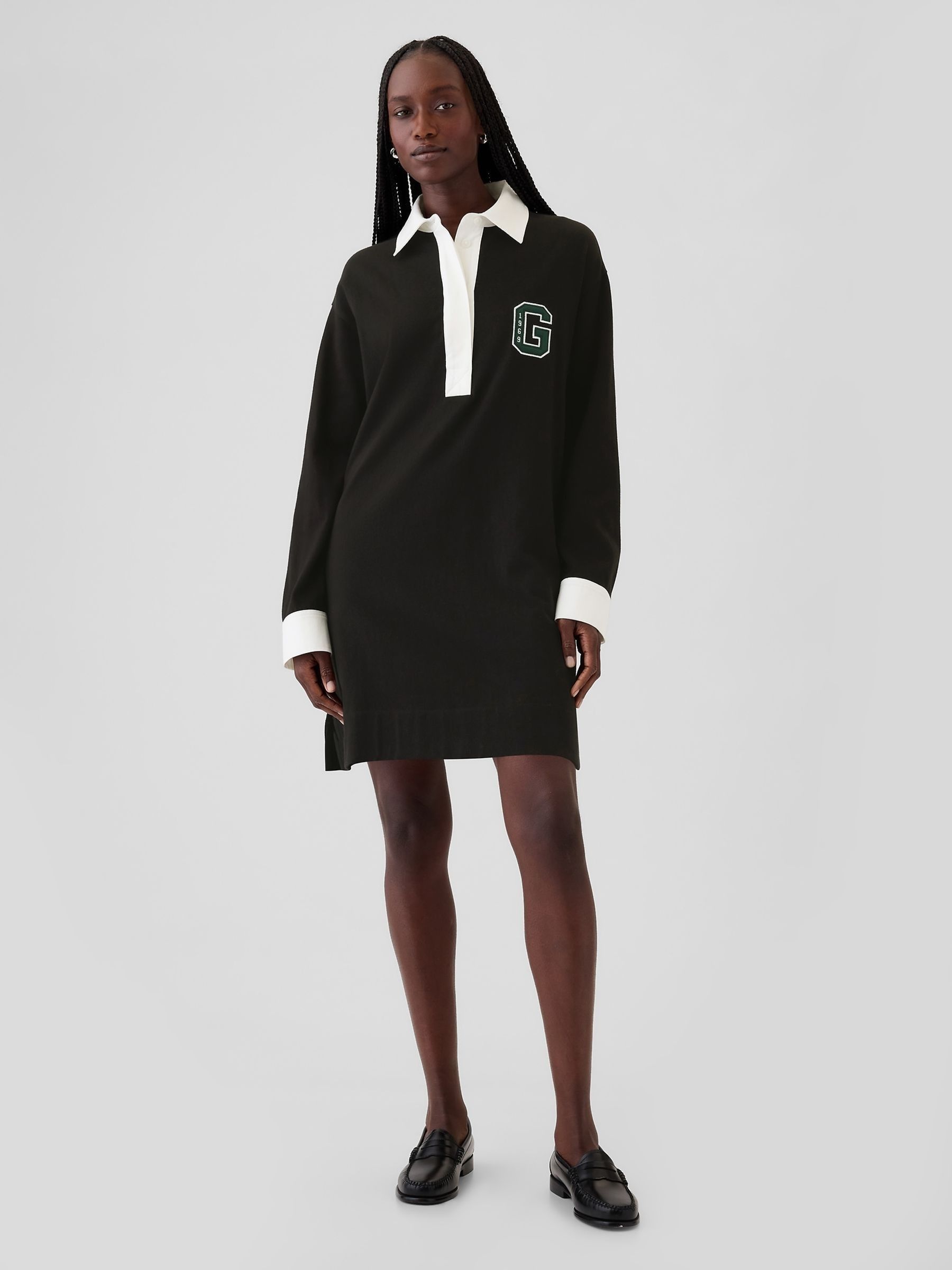 Black Polo Mini Dress - Image 1 of 5