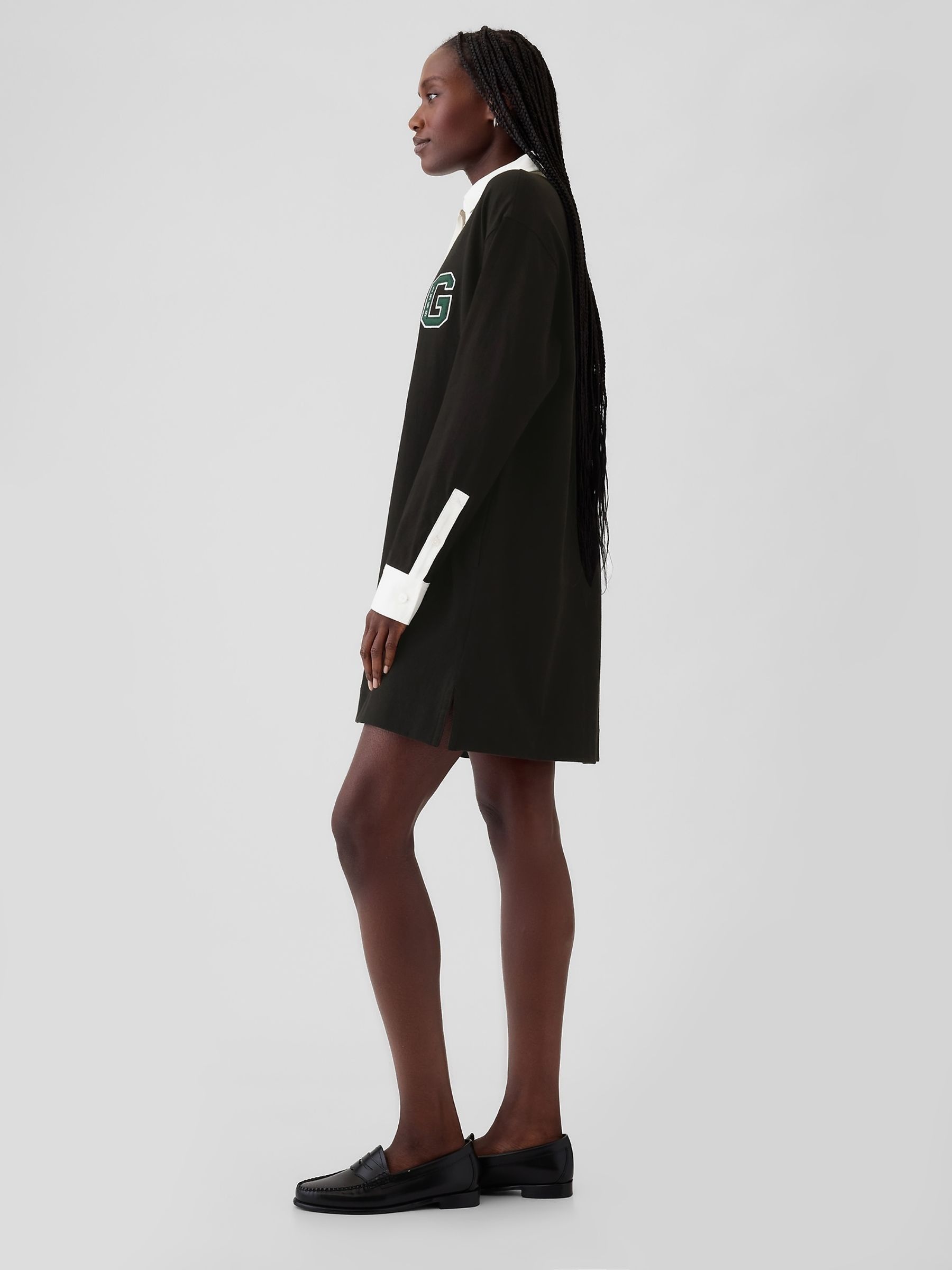 Black Polo Mini Dress - Image 3 of 5