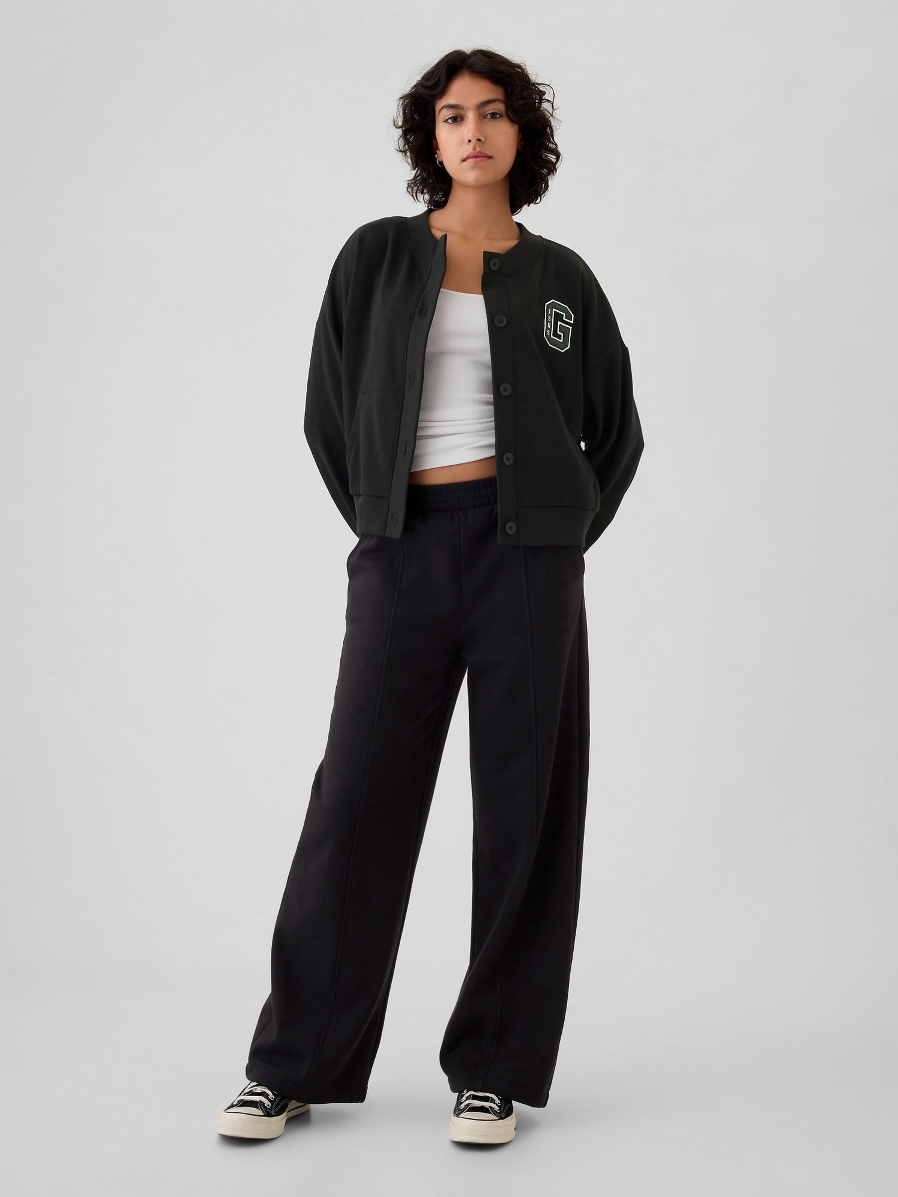 Black Vintage Soft Oversized Varsity Jersey Cardigan - Image 3 of 5