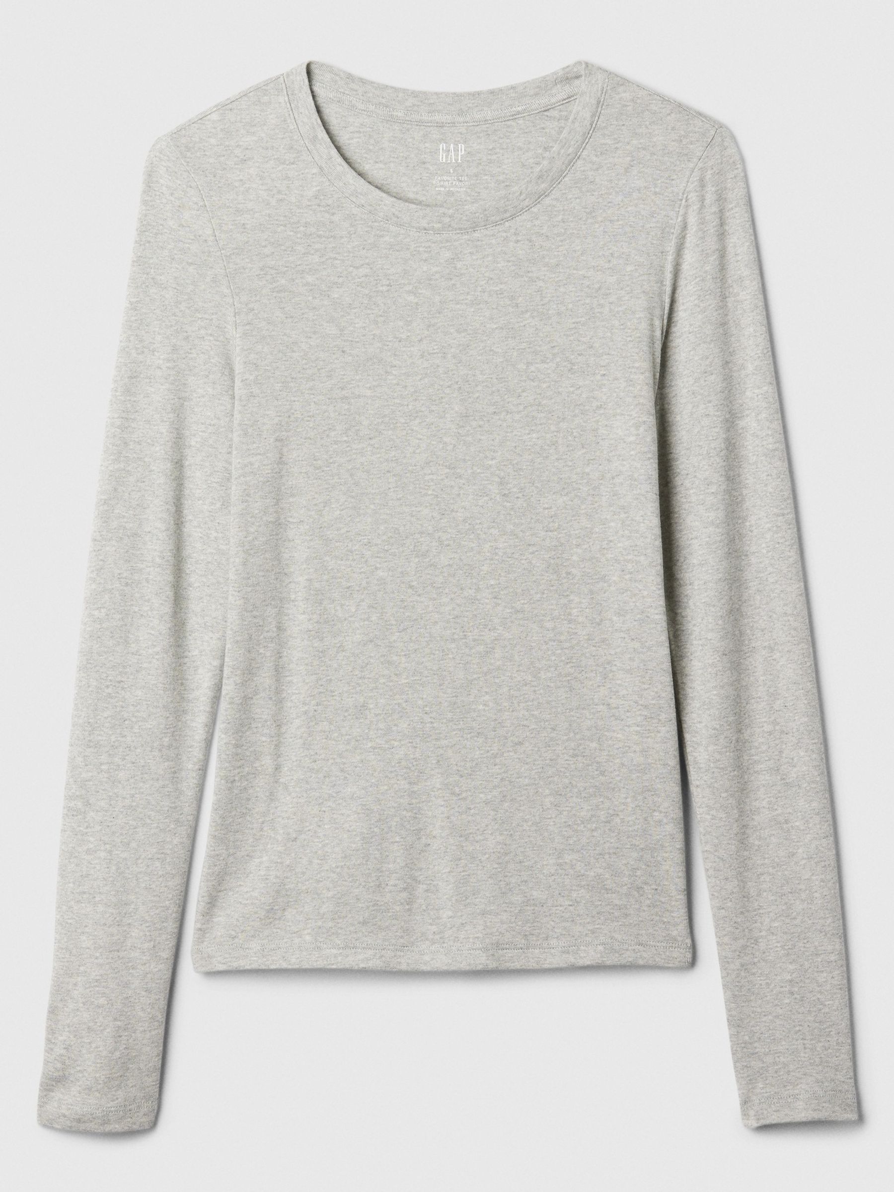 Grey Favourite Cotton-Modal Crew Neck Long Sleeve T-Shirt - Image 5 of 5