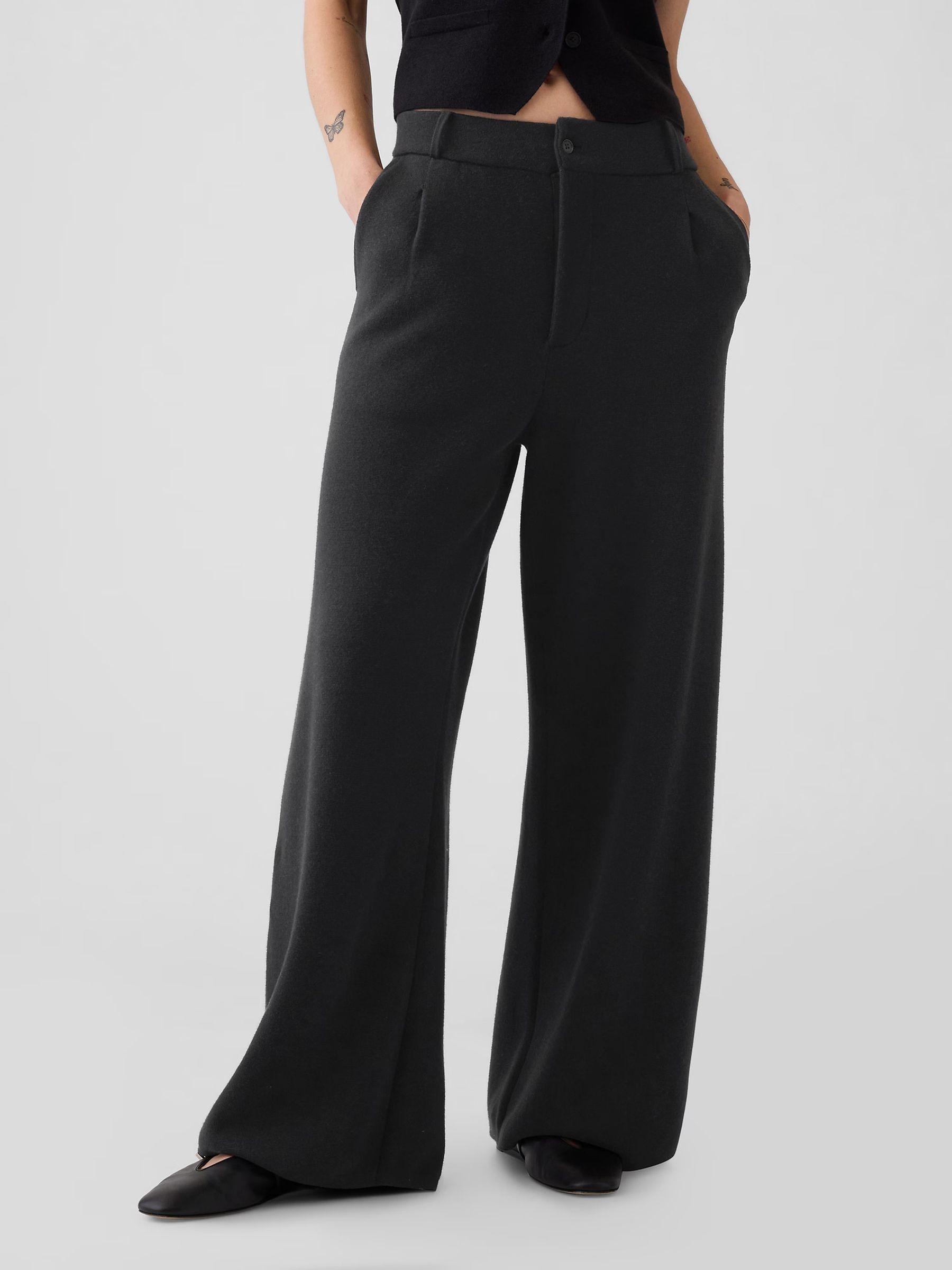 Black CashSoft Pleated Trousers - Image 2 of 5