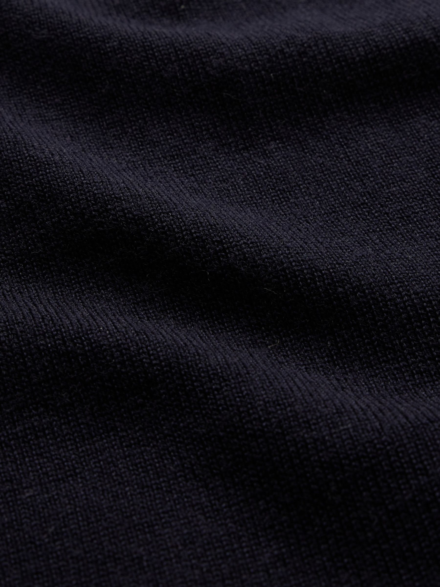 Navy Blue Merino Wool Cardigan - Image 5 of 5
