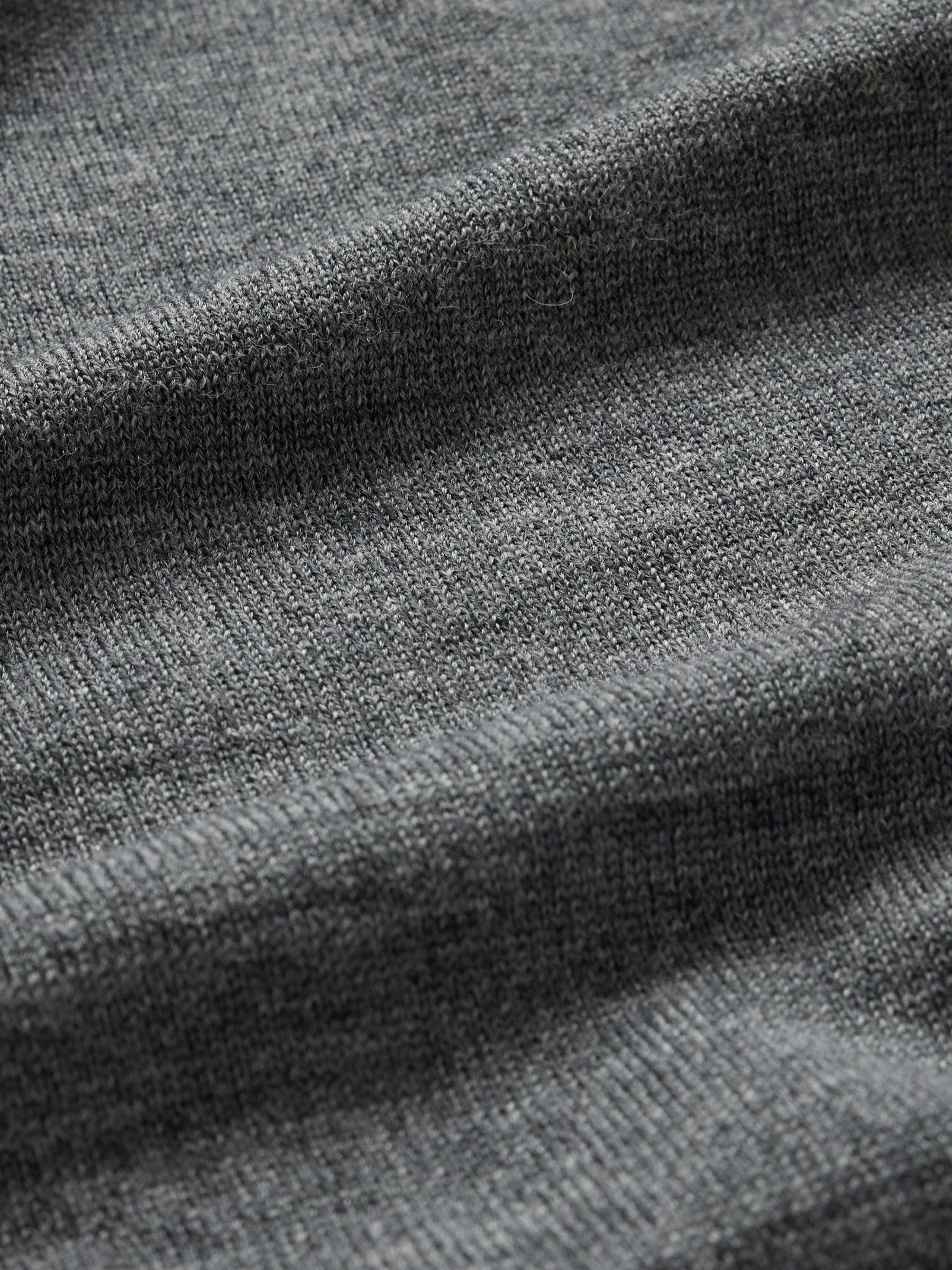 Grey Merino Wool Turtle Neck Jumper - Image 5 of 6