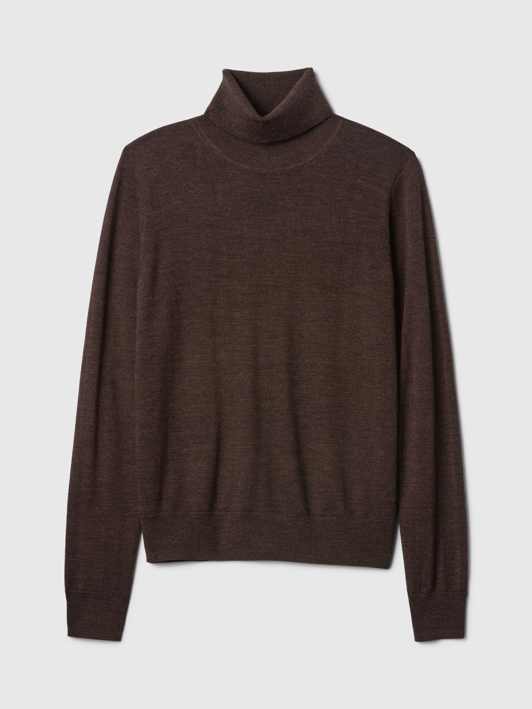 Brown Merino Wool Turtle Neck Jumper - Image 5 of 5 Brown Merino Wool Turtle Neck Jumper - Image 5 of 5