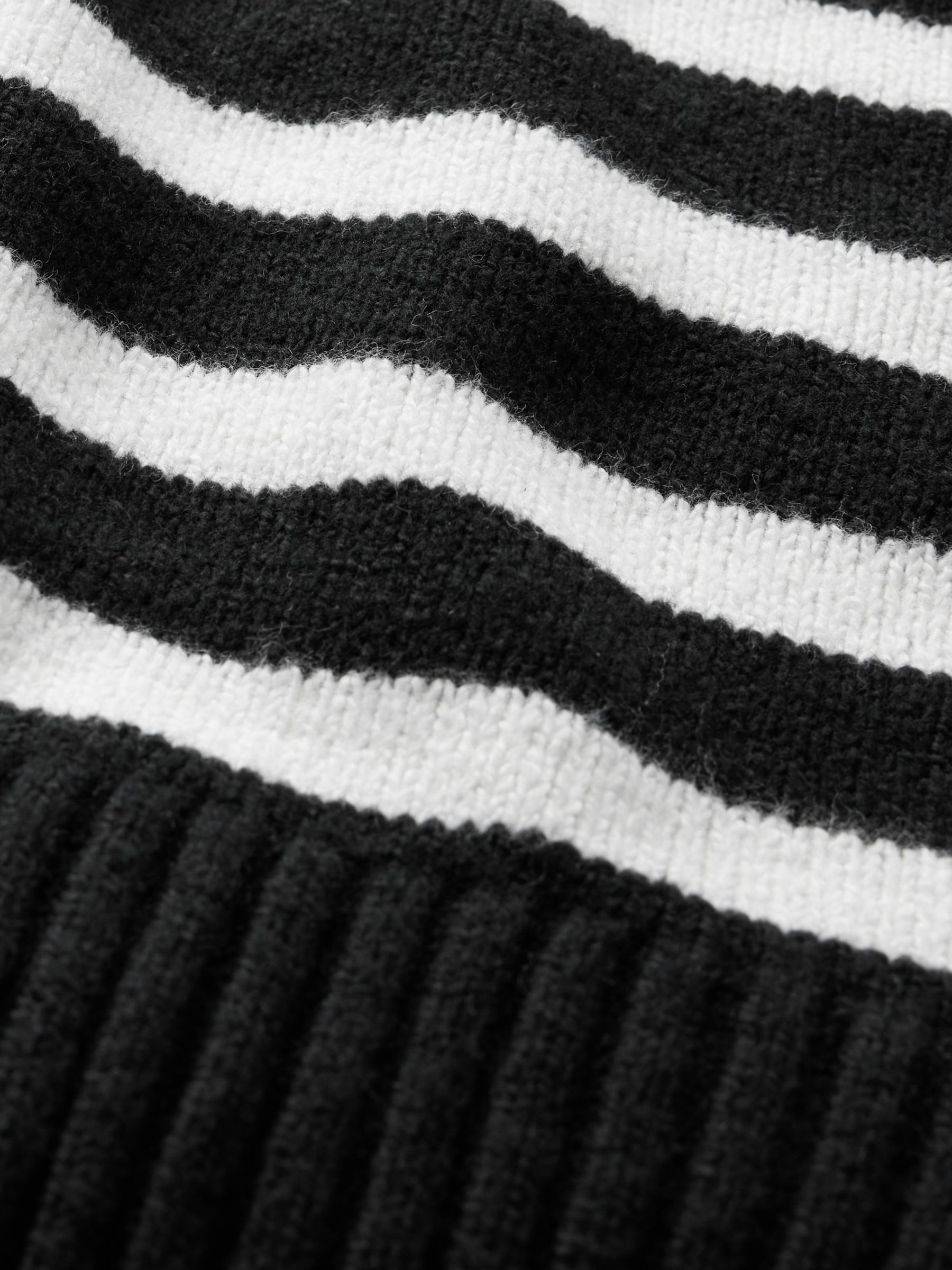 Black/White Stripe CashSoft Crew Neck Jumper - Image 5 of 5
