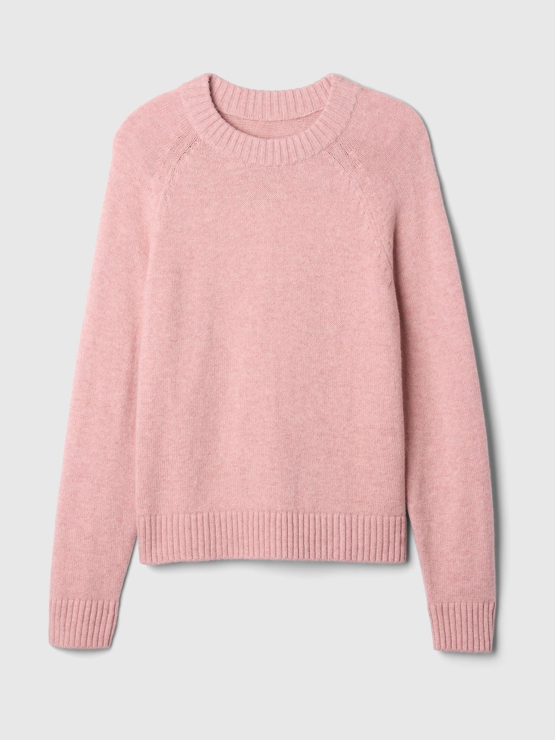 Pink CashSoft Textured Crew Neck Jumper - Image 4 of 5