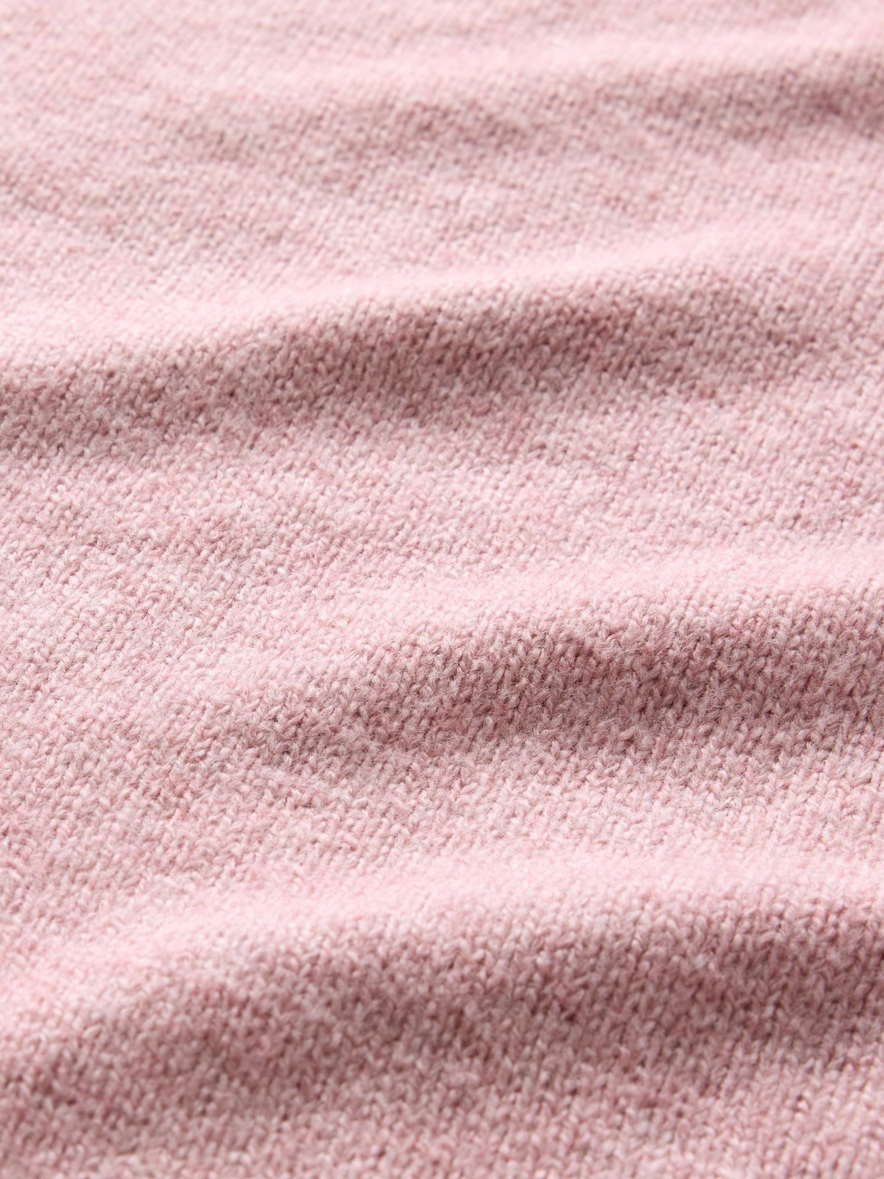Pink CashSoft Textured Crew Neck Jumper - Image 5 of 5