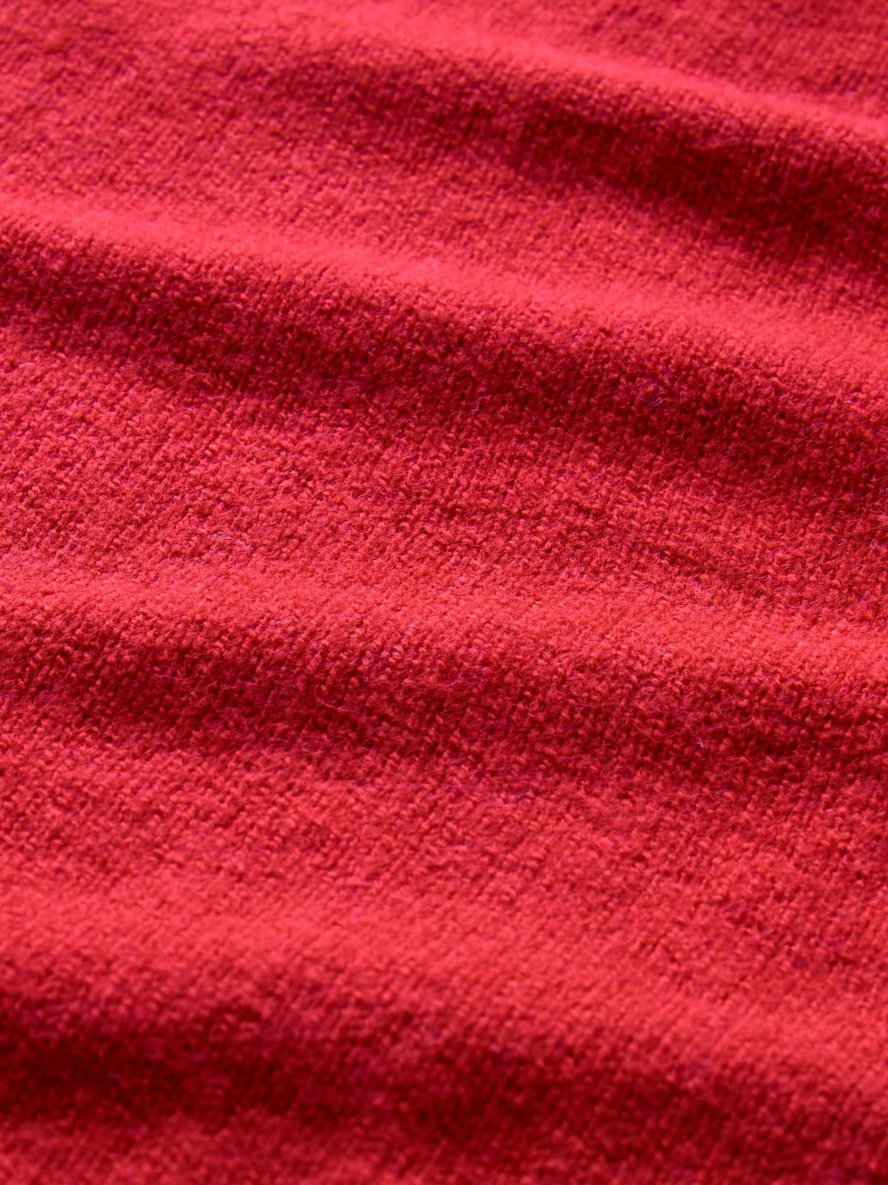 Red CashSoft Textured Crew Neck Jumper - Image 5 of 5