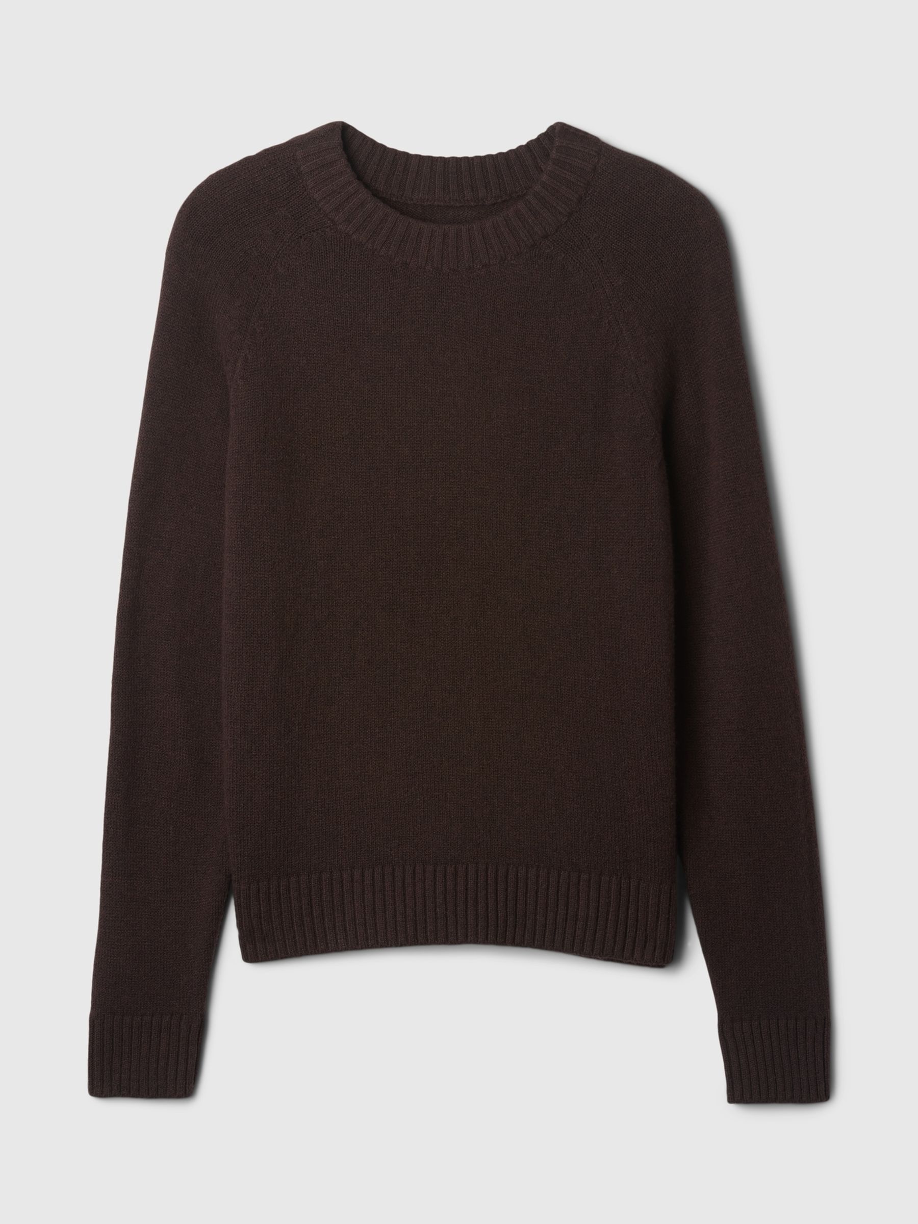 Brown CashSoft Textured Crew Neck Jumper - Image 4 of 5