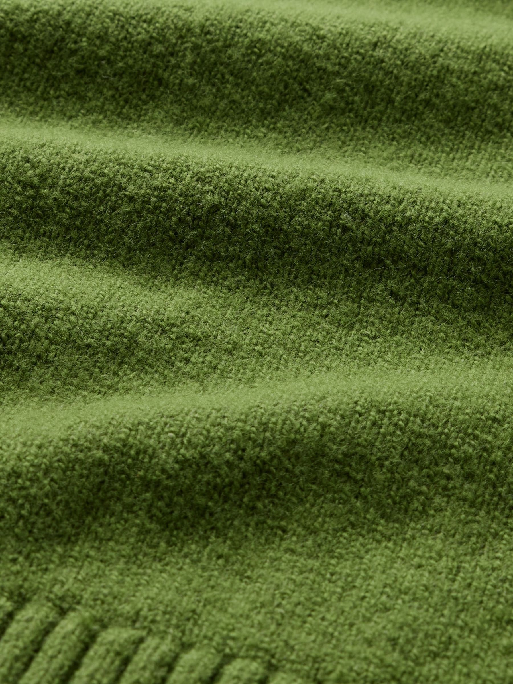 Lime Green CashSoft Textured Crew Neck Jumper - Image 5 of 5