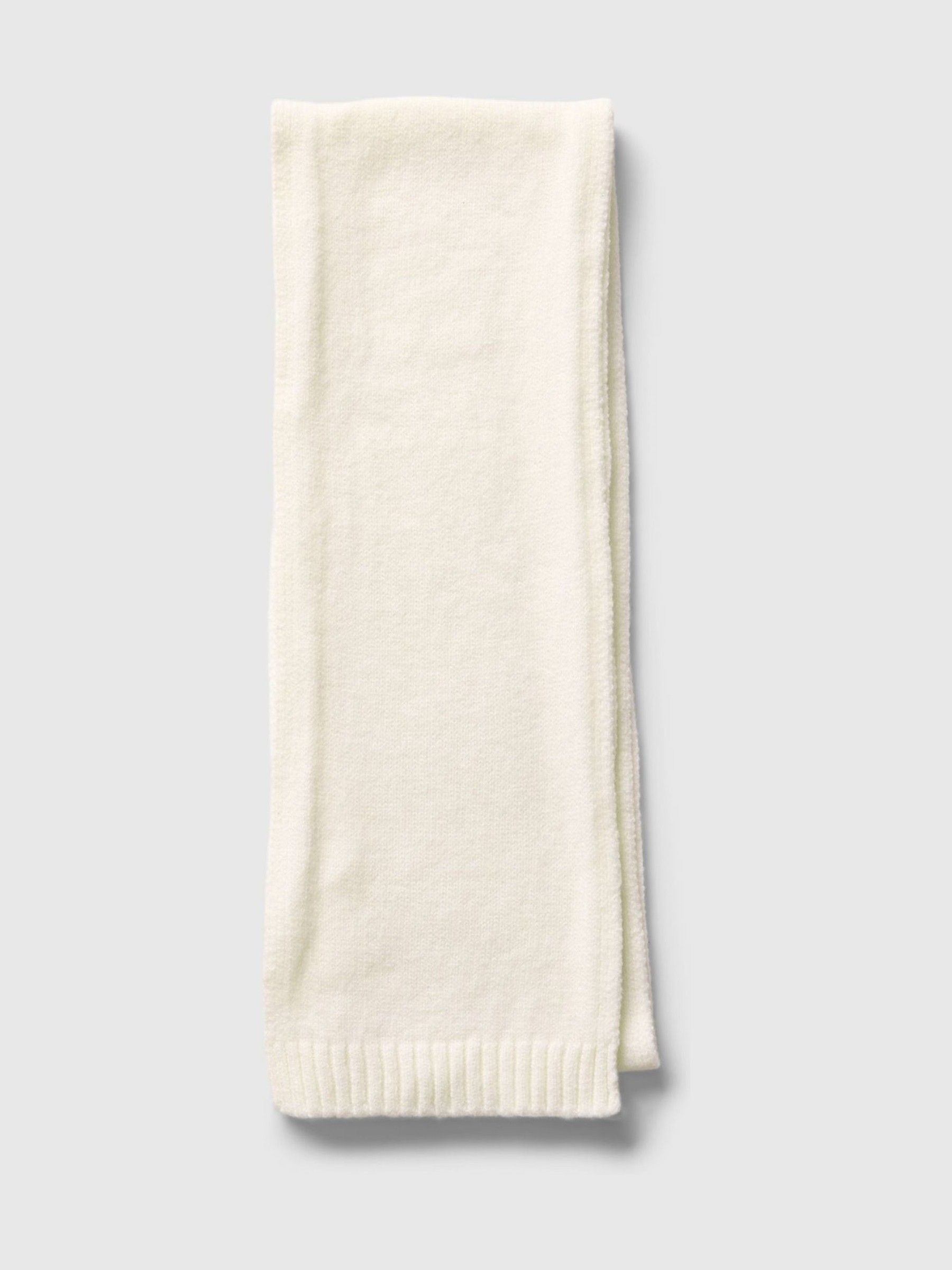 White CashSoft Skinny Scarf - Image 2 of 2