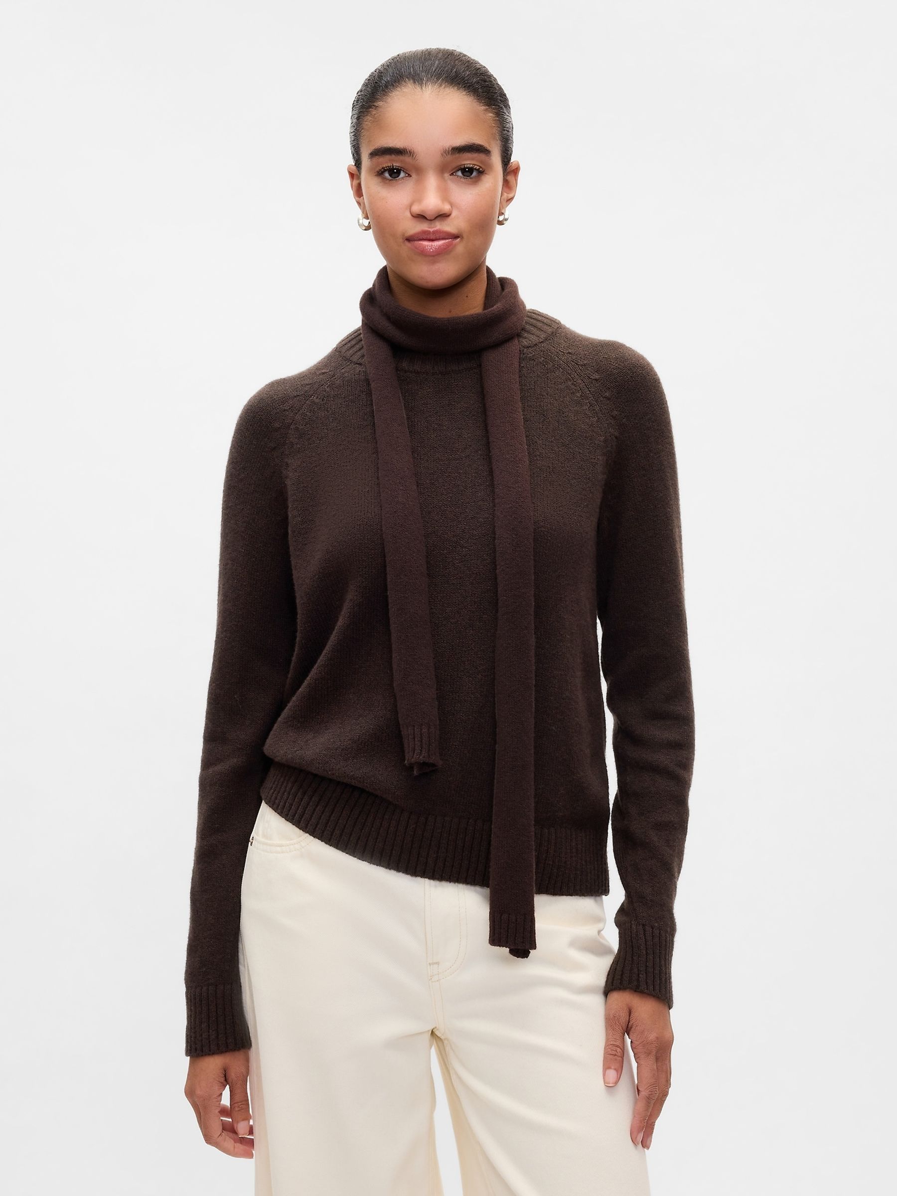 Brown CashSoft Skinny Scarf - Image 1 of 1