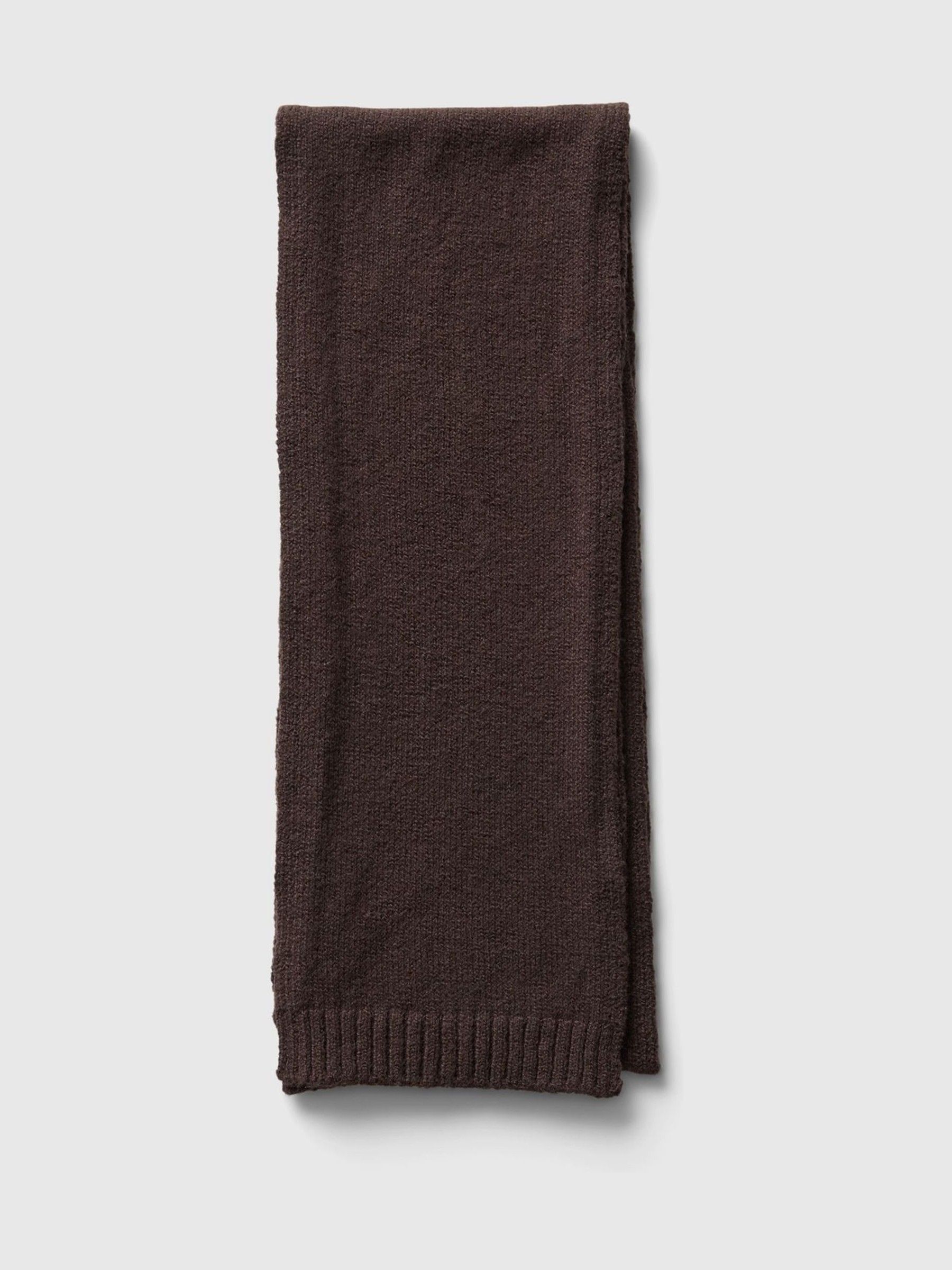 Brown CashSoft Skinny Scarf - Image 2 of 3 Brown CashSoft Skinny Scarf - Image 2 of 3