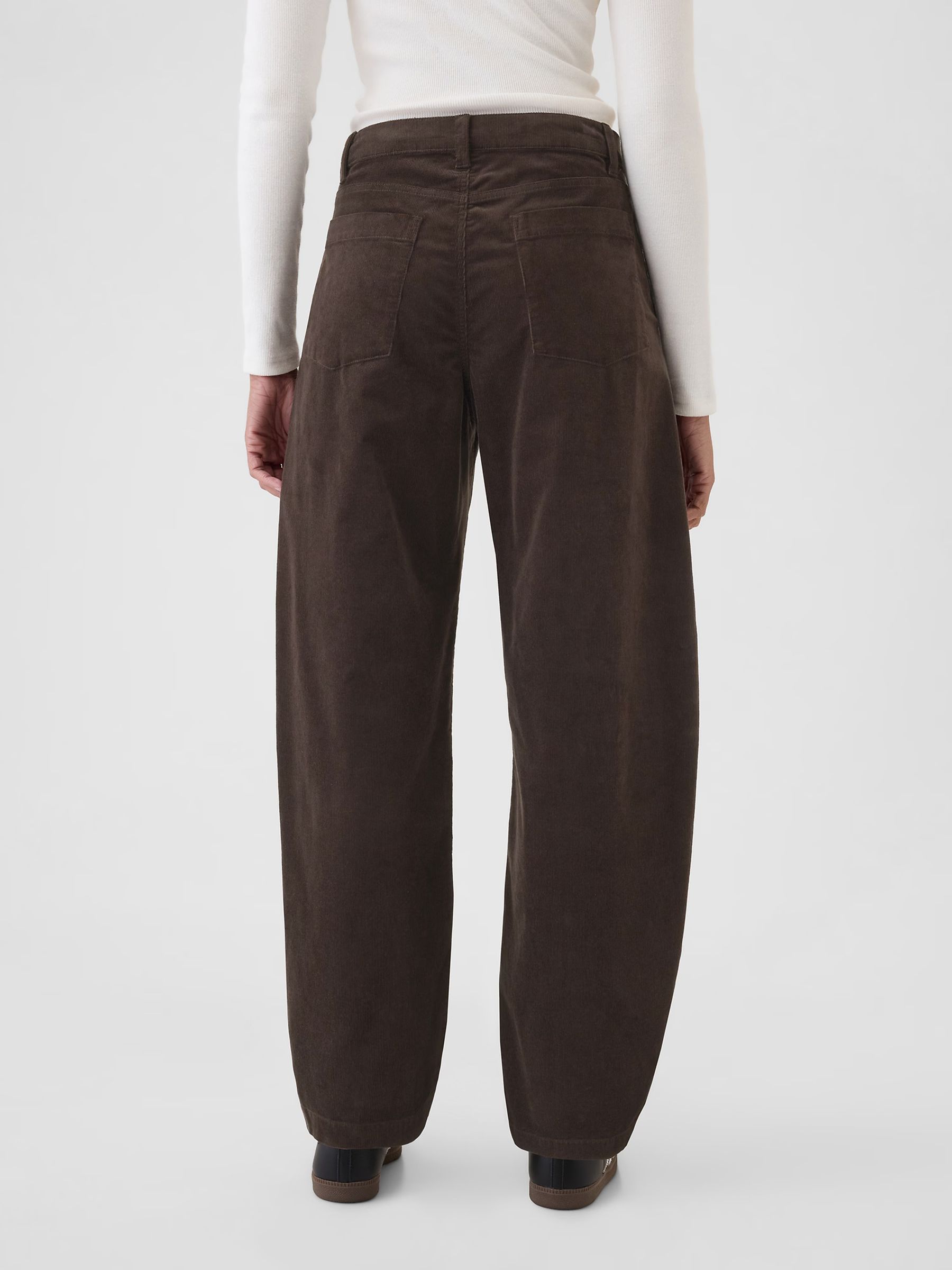 Brown 365 High Rise Corduroy Tapered Trousers - Image 2 of 5