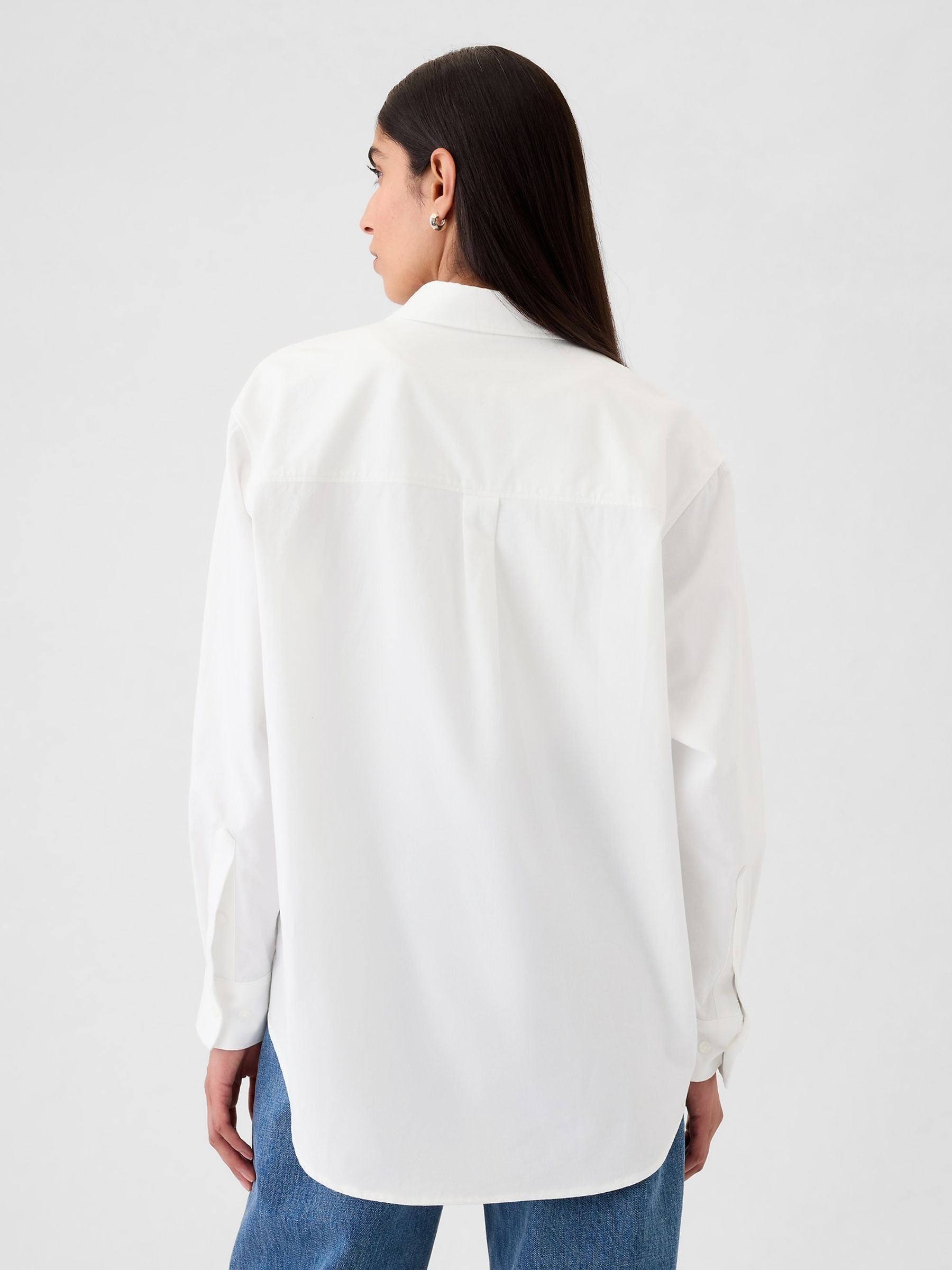 White Organic Cotton Oxford Oversized Shirt - Image 2 of 4
