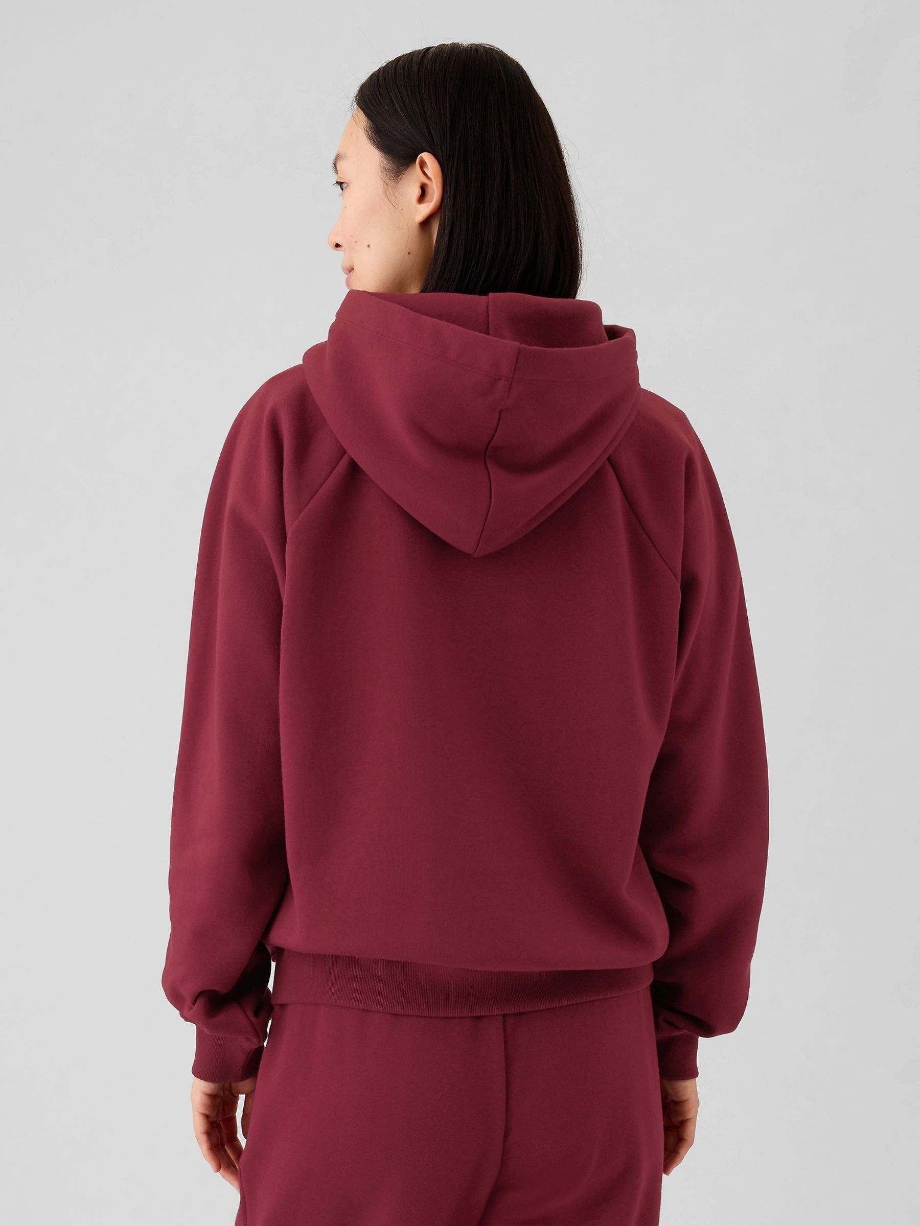 Burgundy Red Vintage Logo Soft Hoodie - Image 2 of 5