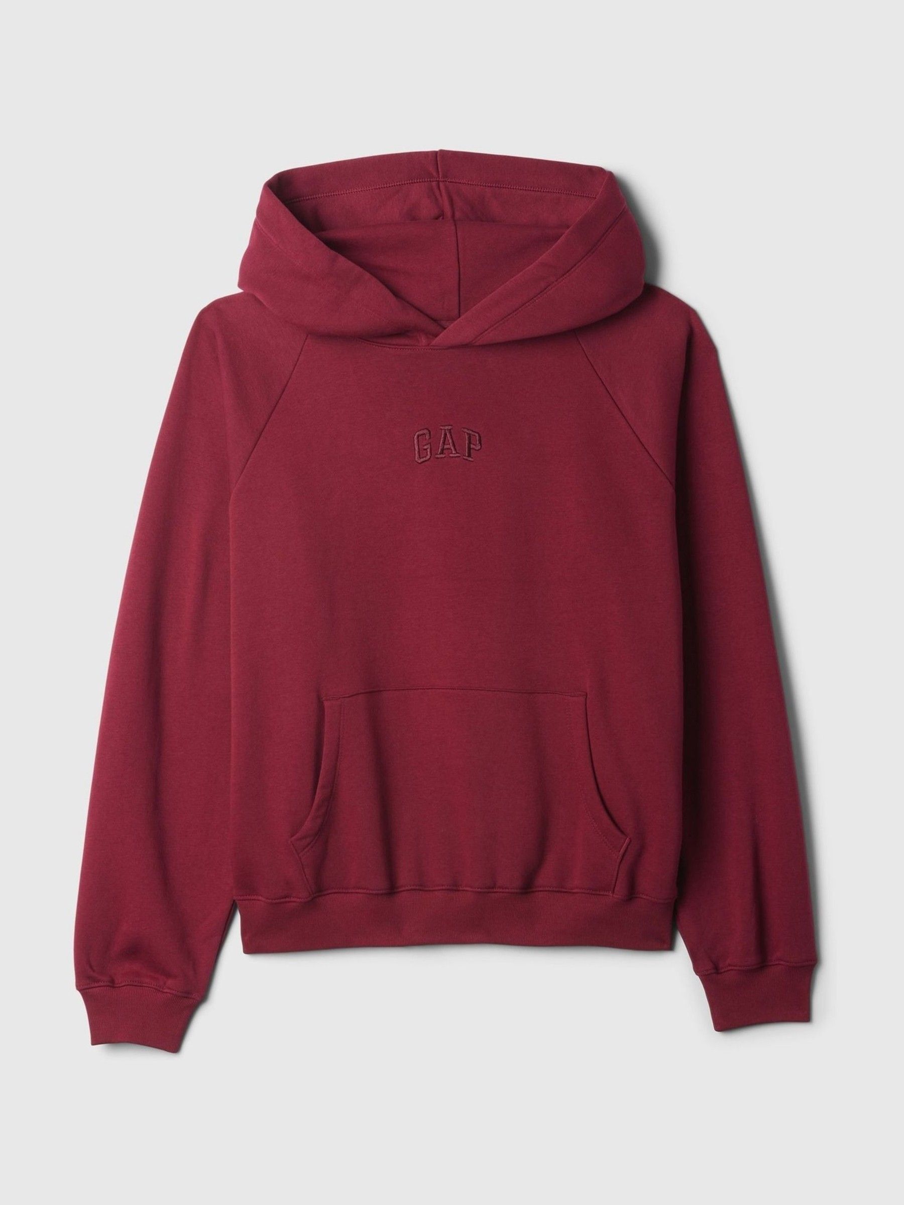 Burgundy Red Vintage Logo Soft Hoodie - Image 5 of 5
