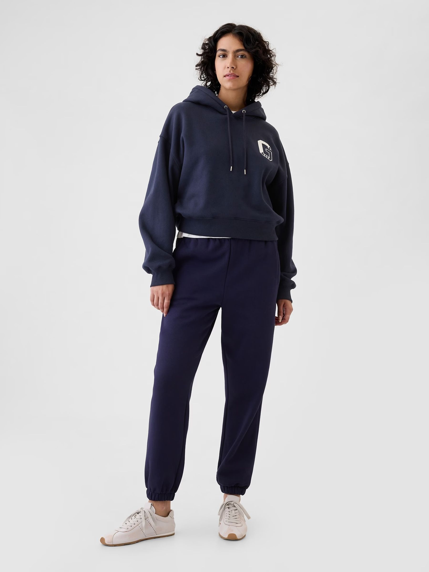 Blue Vintage Soft Cropped Hoodie - Image 3 of 4