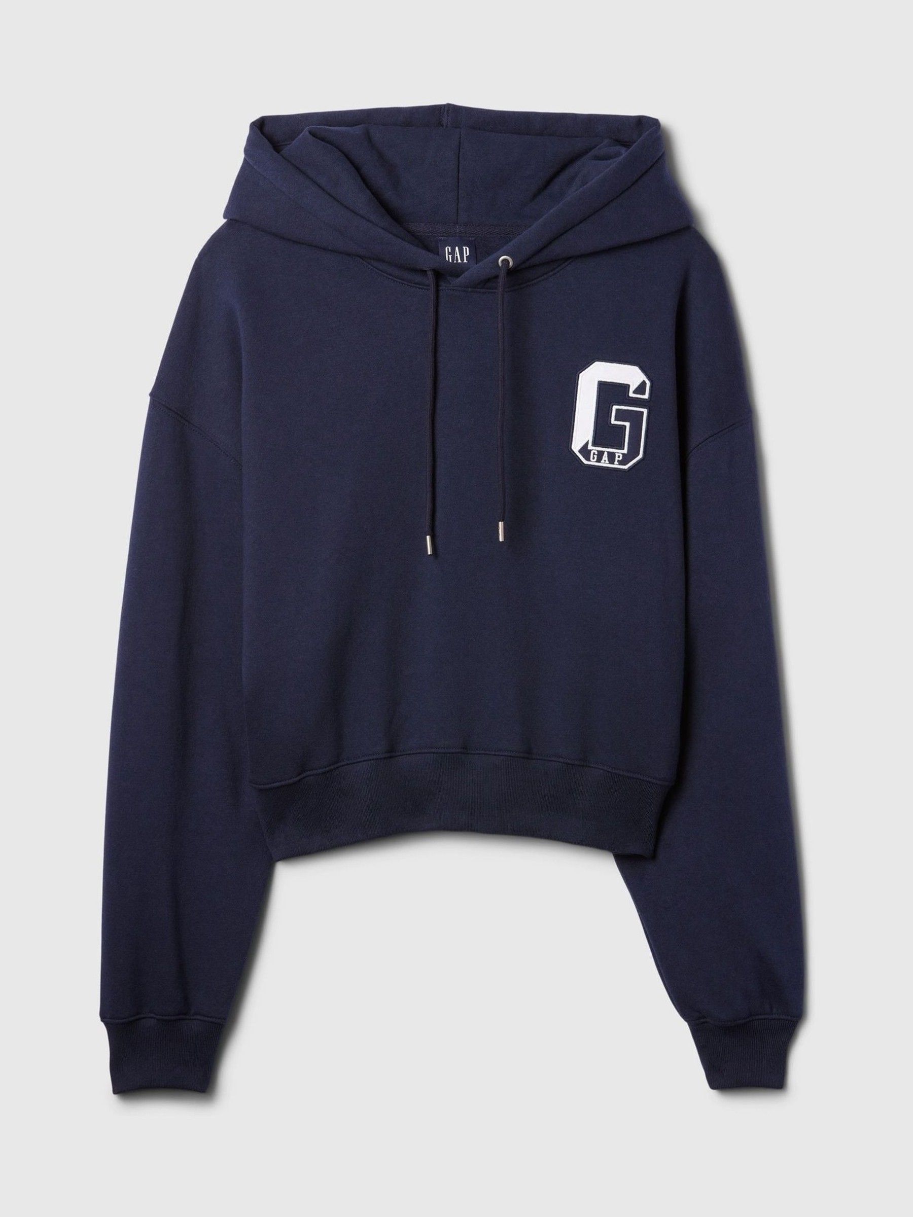 Blue Vintage Soft Cropped Hoodie - Image 4 of 4