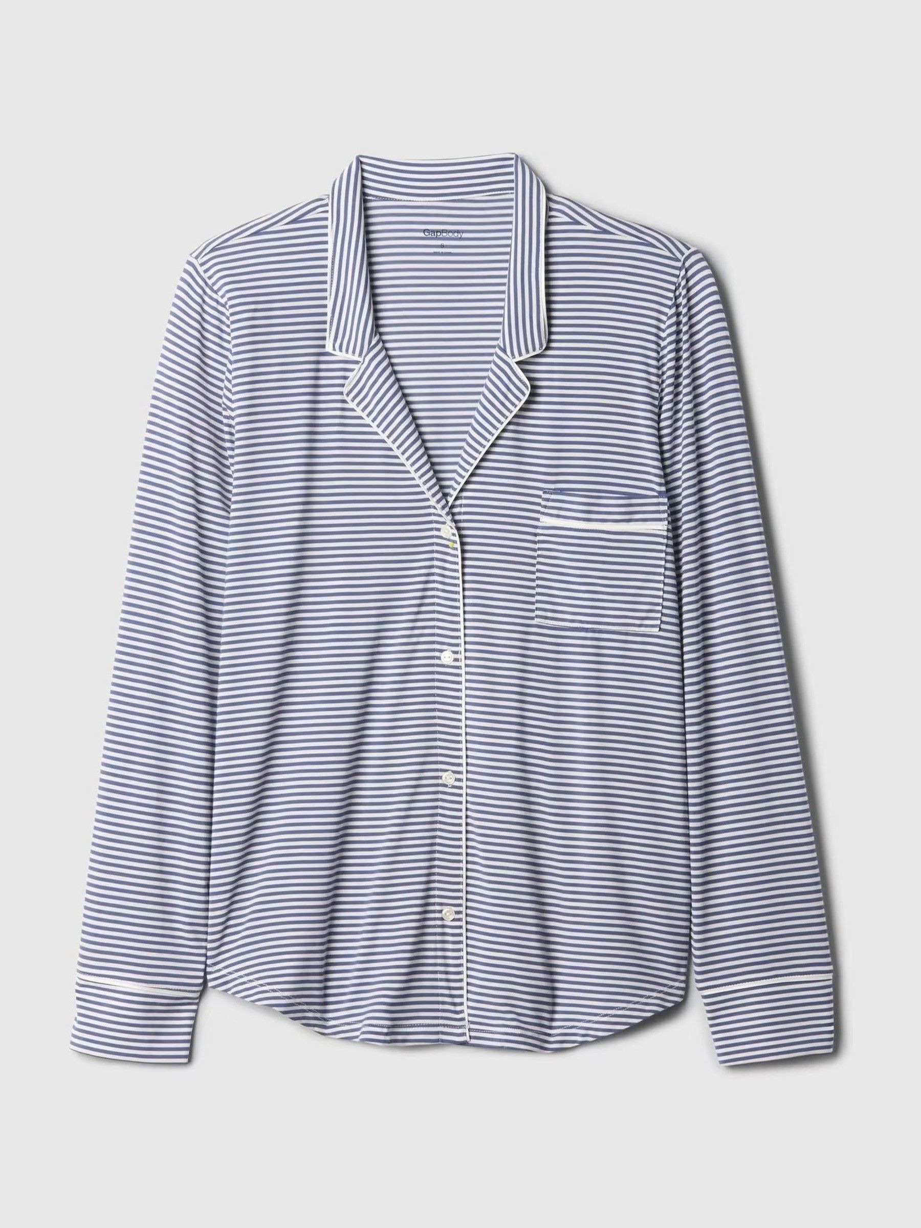 Blue Modal Long Sleeve Pyjama Shirt - Image 4 of 4
