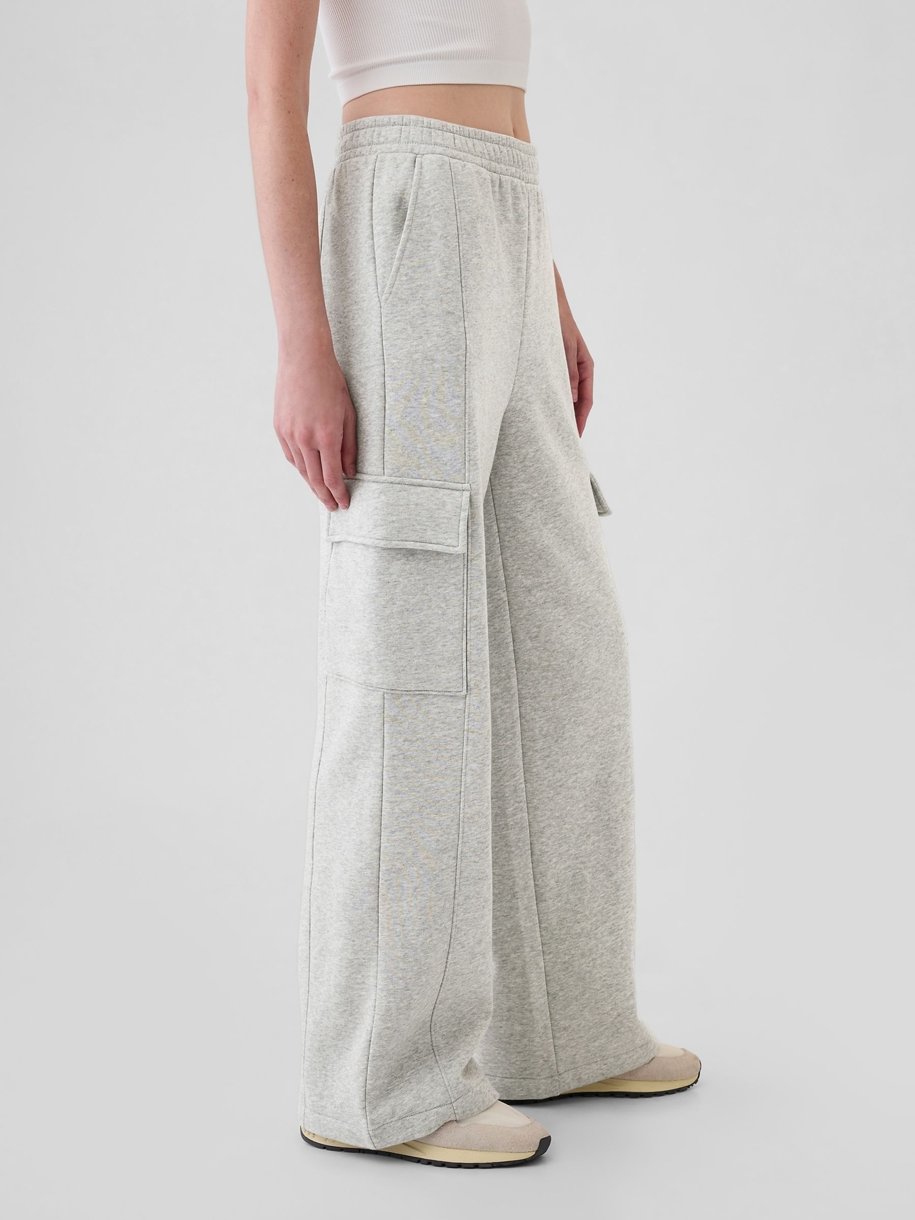 Grey Vintage Soft Cargo Wide Leg Joggers - Image 4 of 6