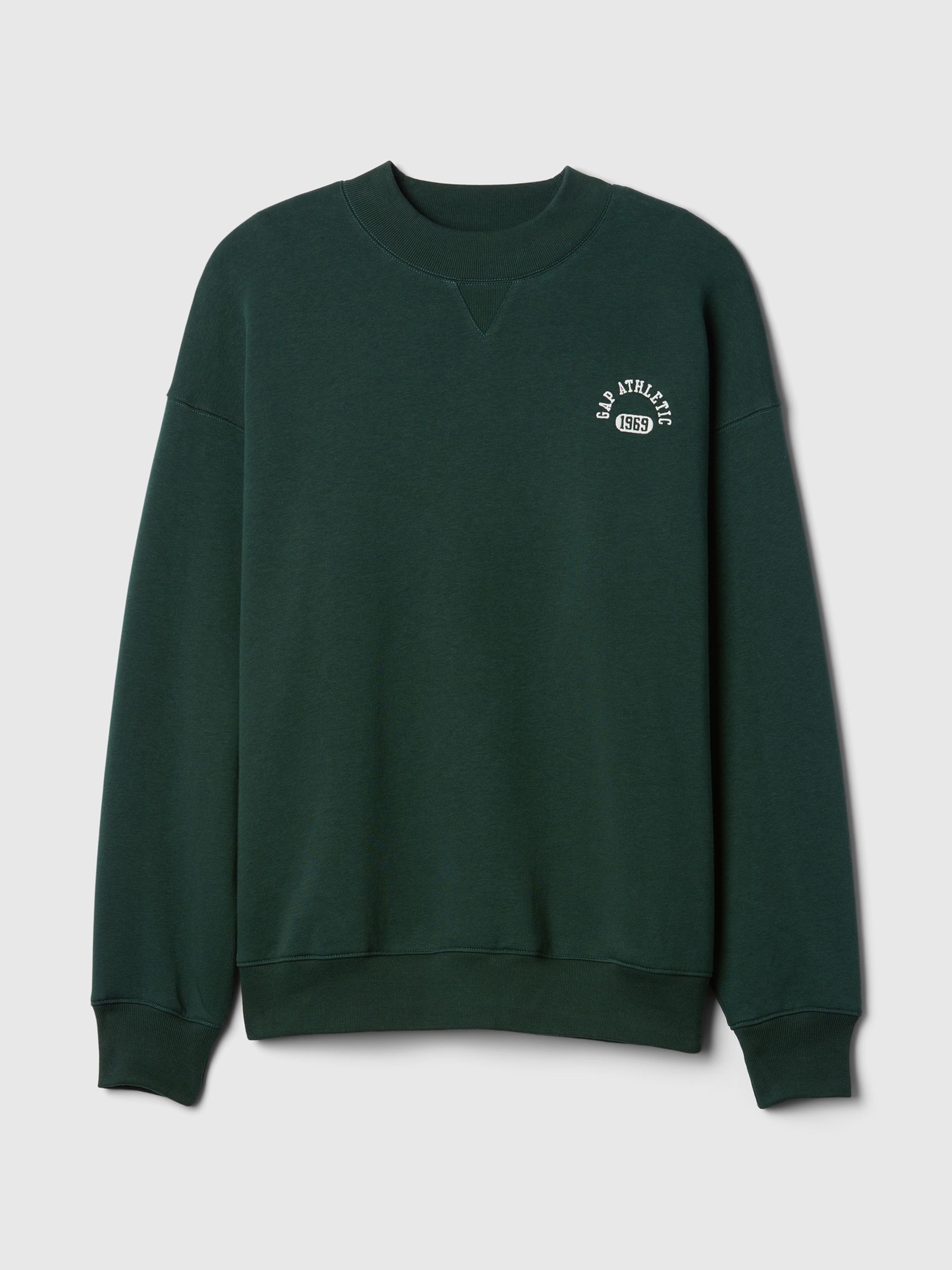Green Athletic Logo Mock Neck Jumper - Image 5 of 5