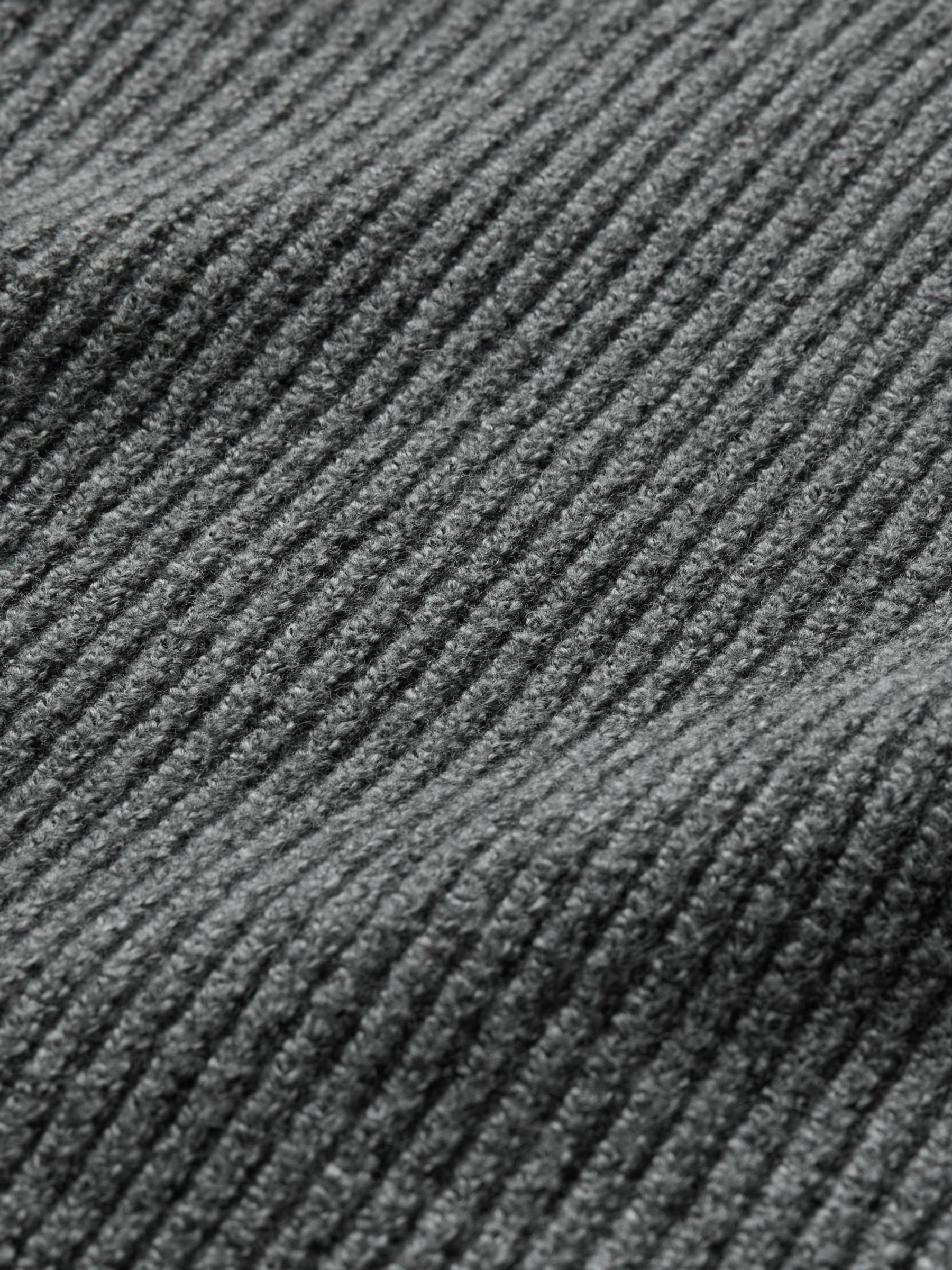Grey CashSoft Oversized Shaker-Stitch Crew Neck Jumper - Image 5 of 5