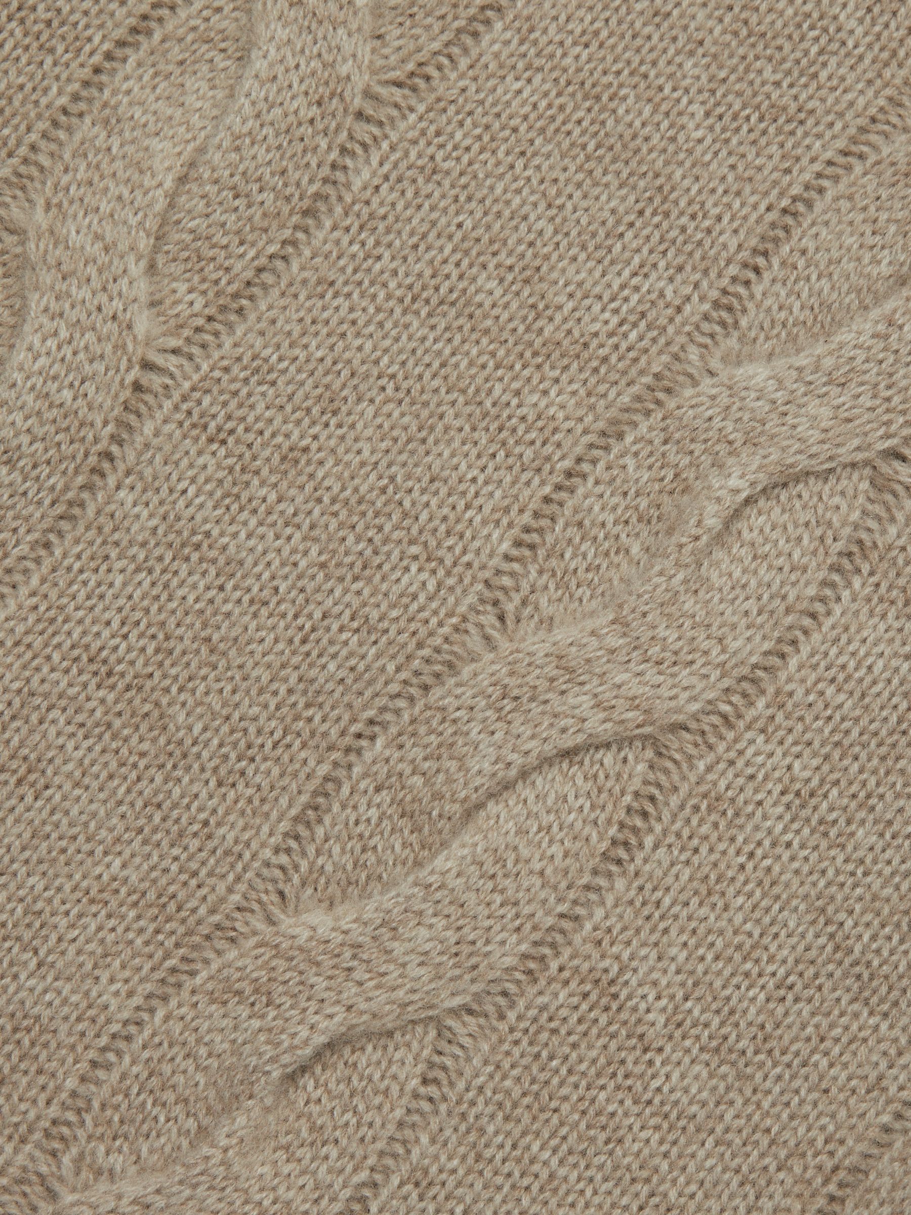Atelier Cabled-Cashmere Jumper in Oatmeal Melange - Image 5 of 5
