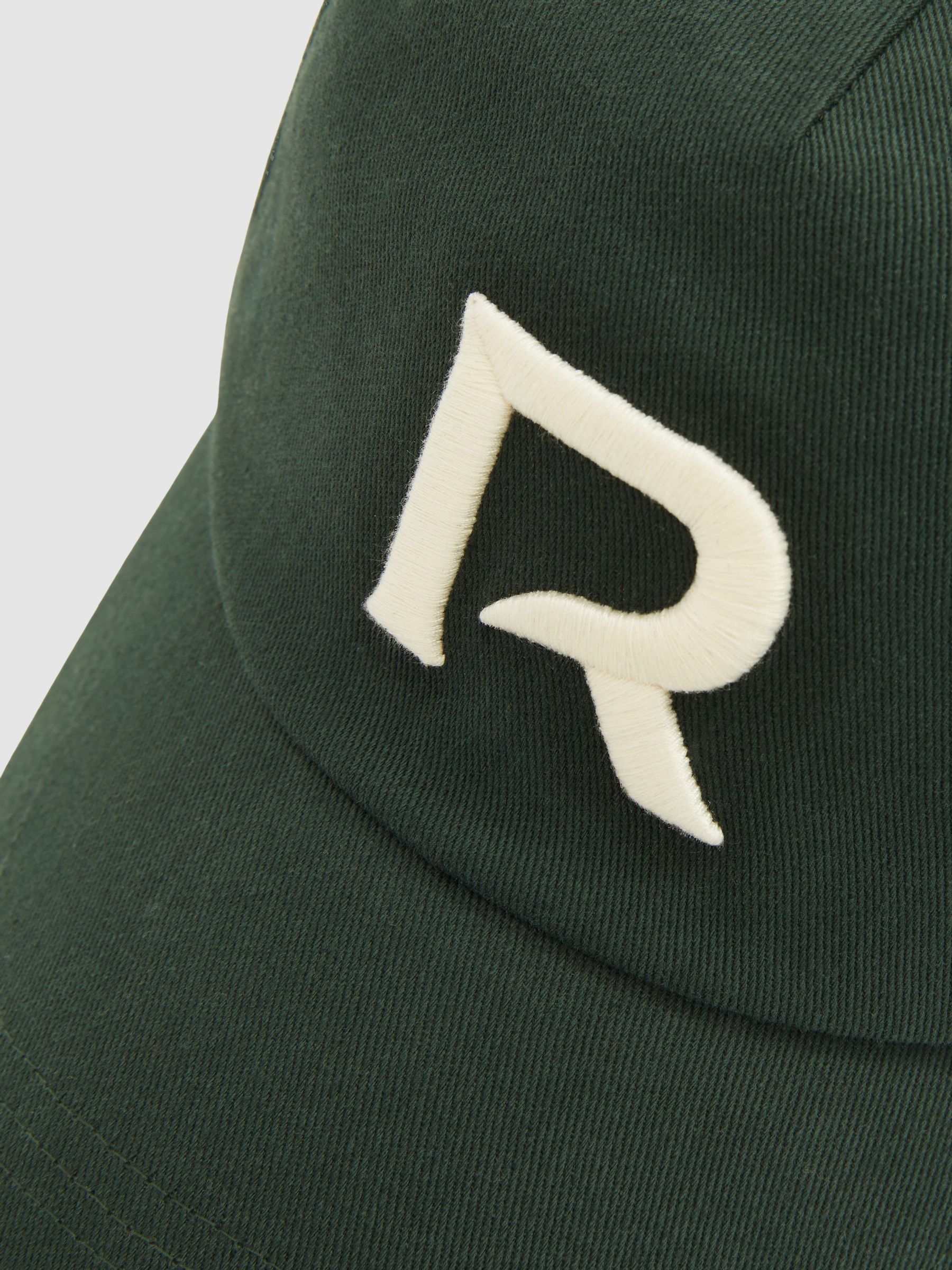 Twill Logo-Embroidered Cap in Green/Ivory - Image 4 of 4