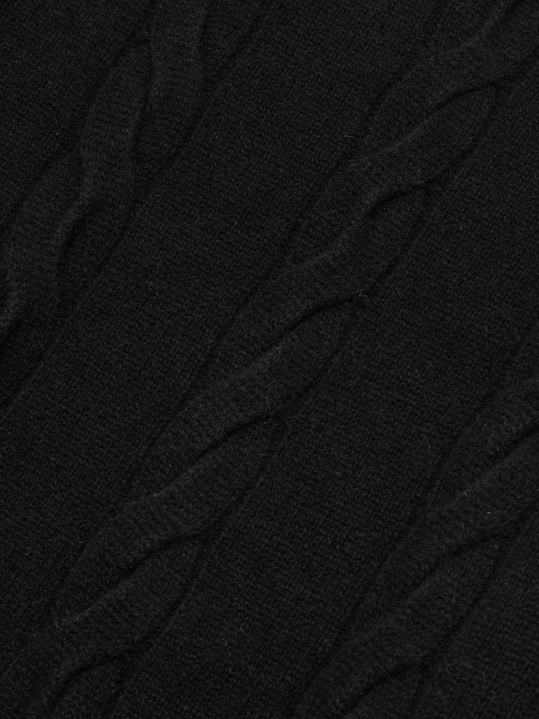 Atelier Cabled-Cashmere Jumper in Black - Image 6 of 6