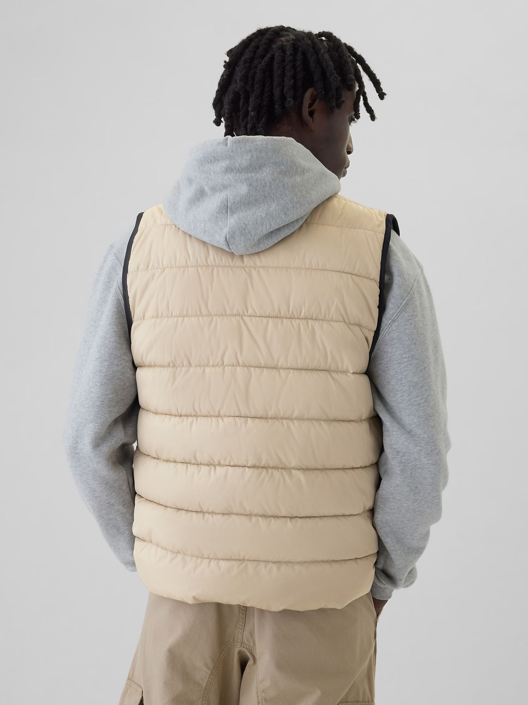 Beige Logo Water Resistant Puffer Gilet Jacket - Image 2 of 6