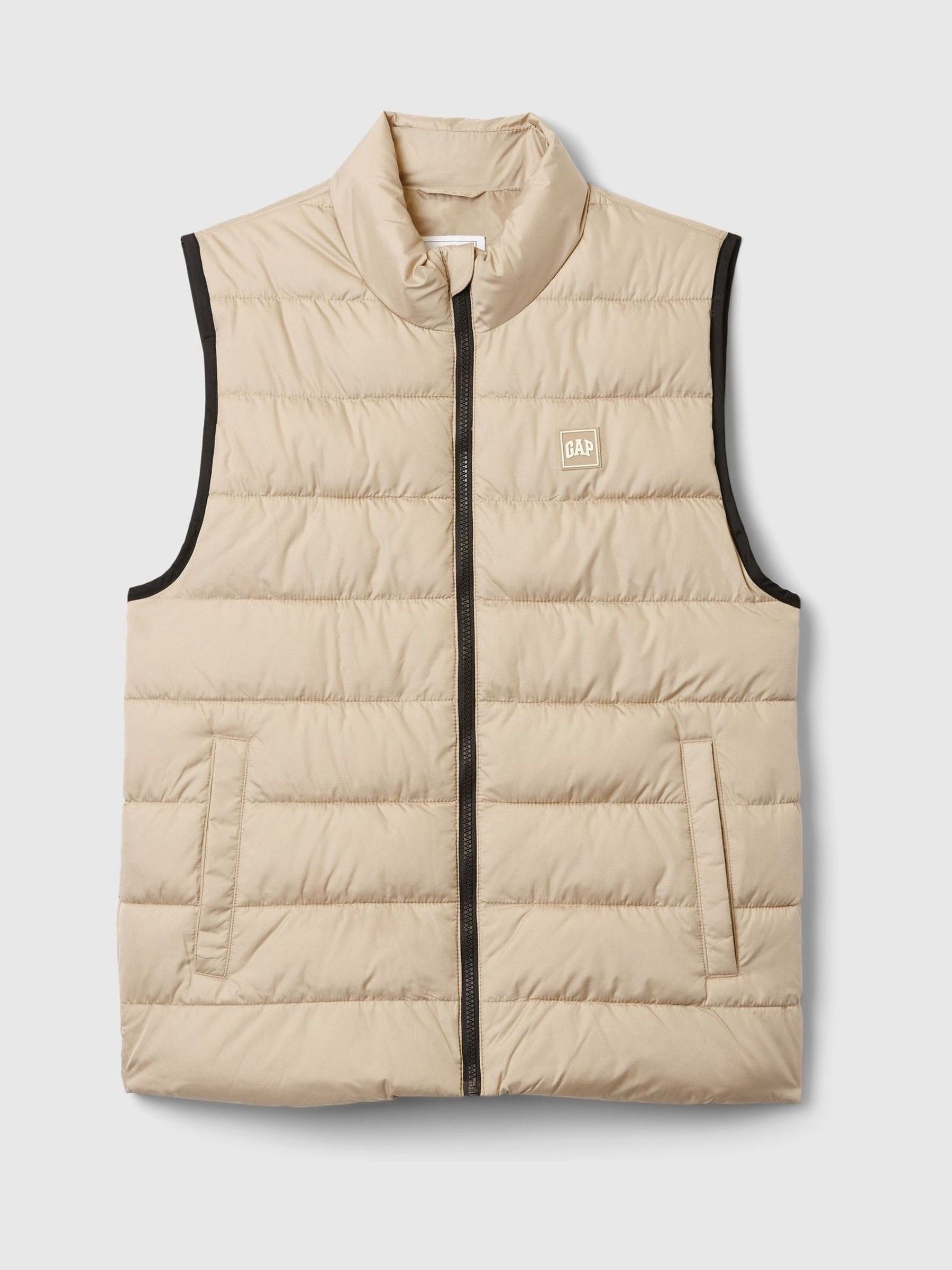 Beige Logo Water Resistant Puffer Gilet Jacket - Image 5 of 6