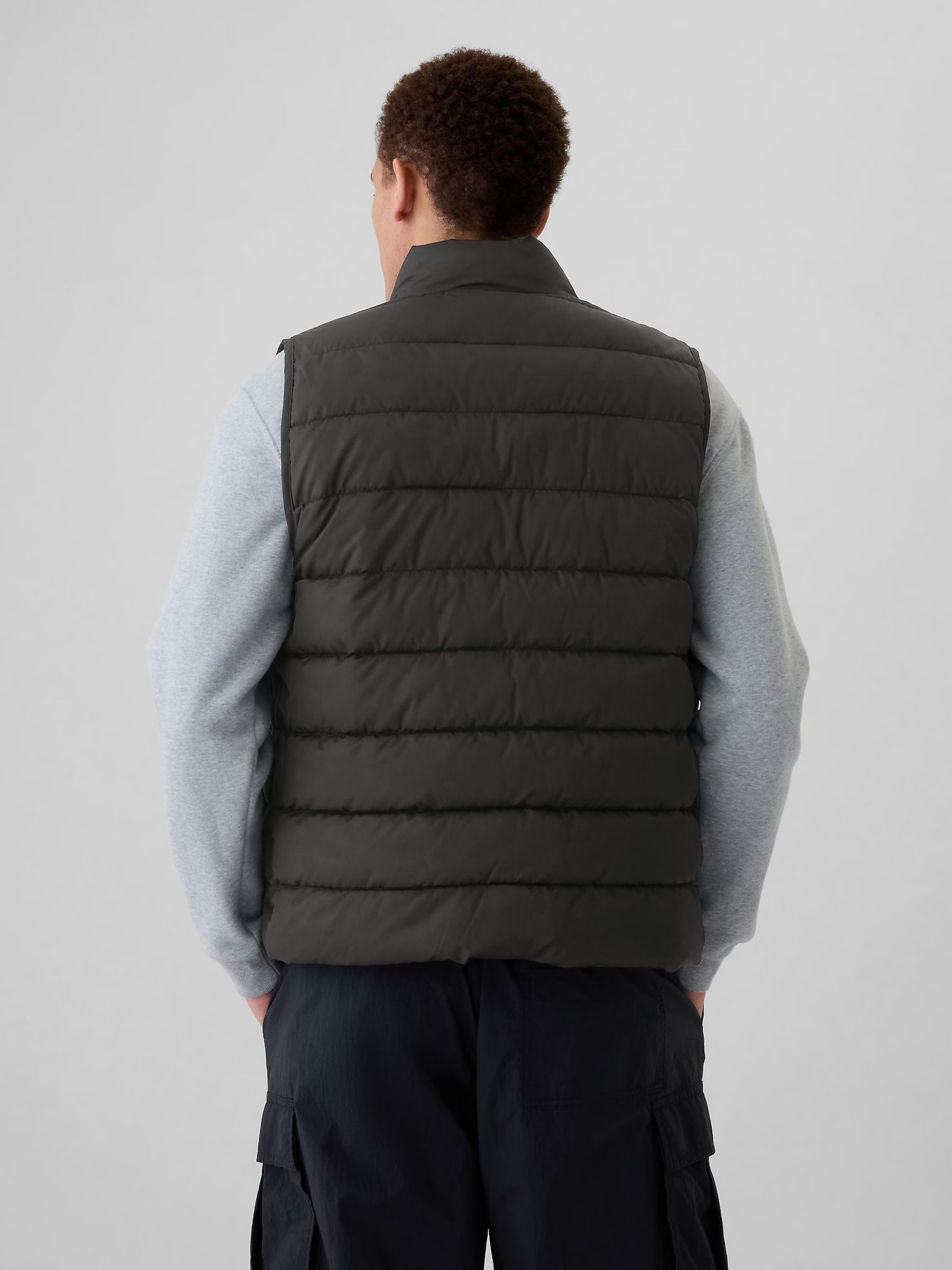 Black Logo Water Resistant Puffer Gilet Jacket - Image 2 of 6