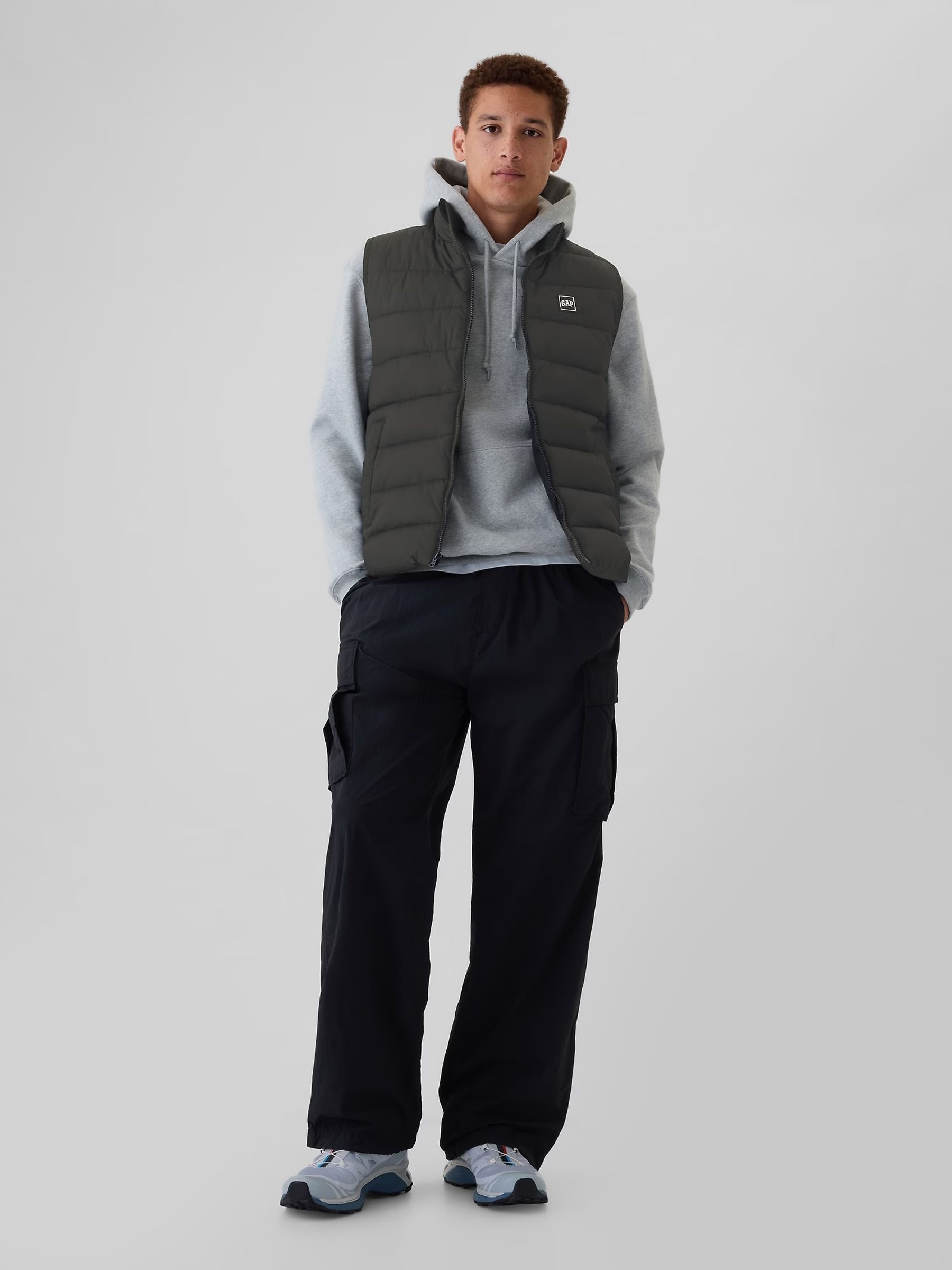 Black Logo Water Resistant Puffer Gilet Jacket - Image 3 of 6