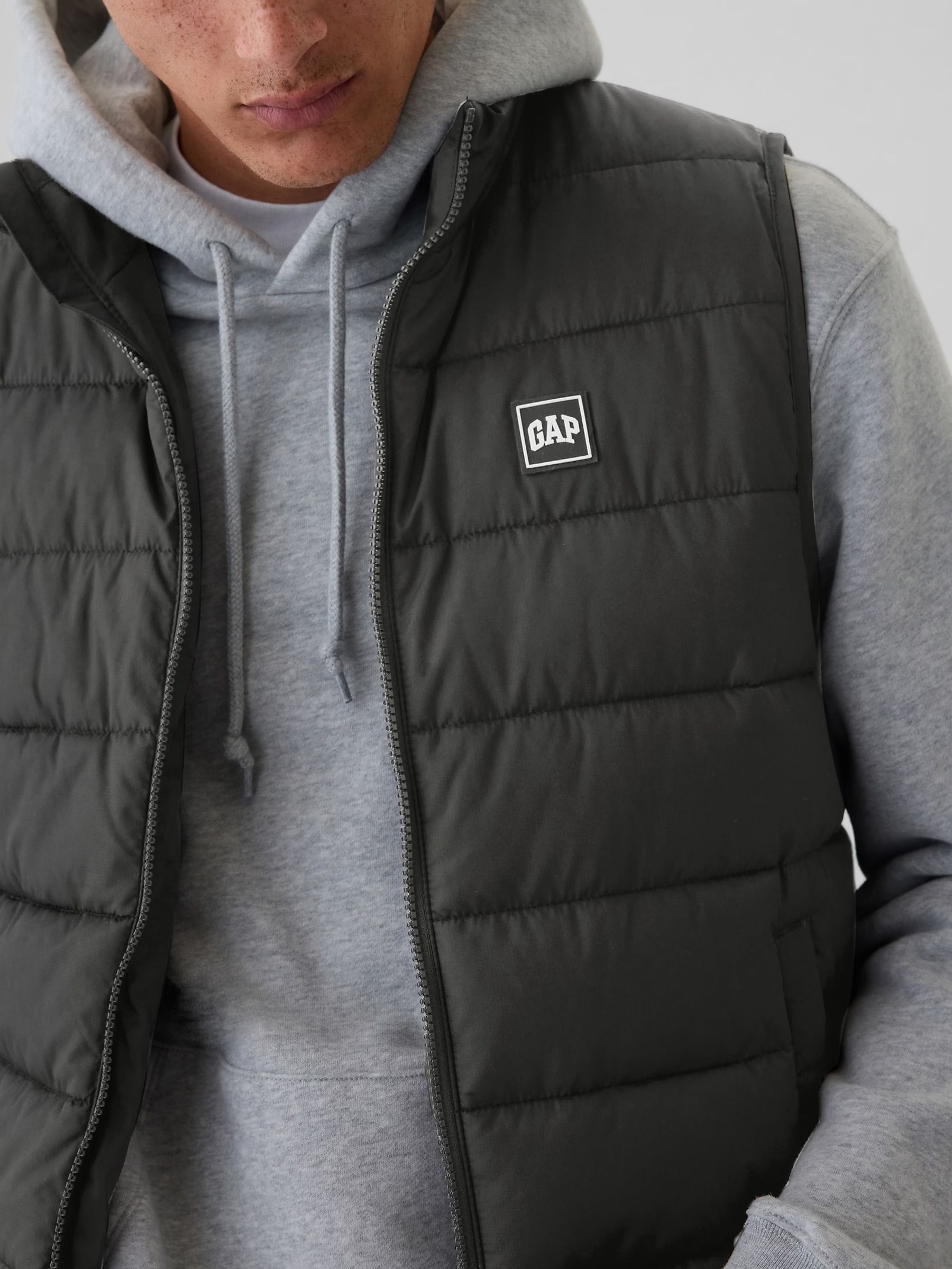 Black Logo Water Resistant Puffer Gilet Jacket - Image 4 of 6