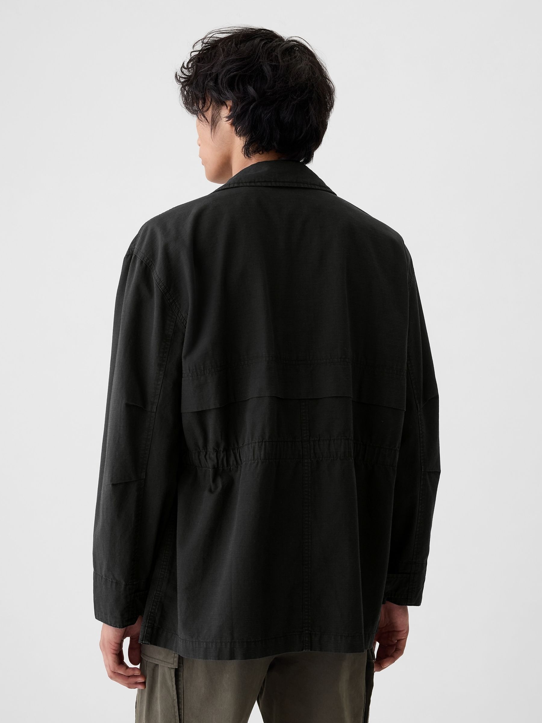 Black Ripstop Utility Jacket - Image 2 of 5