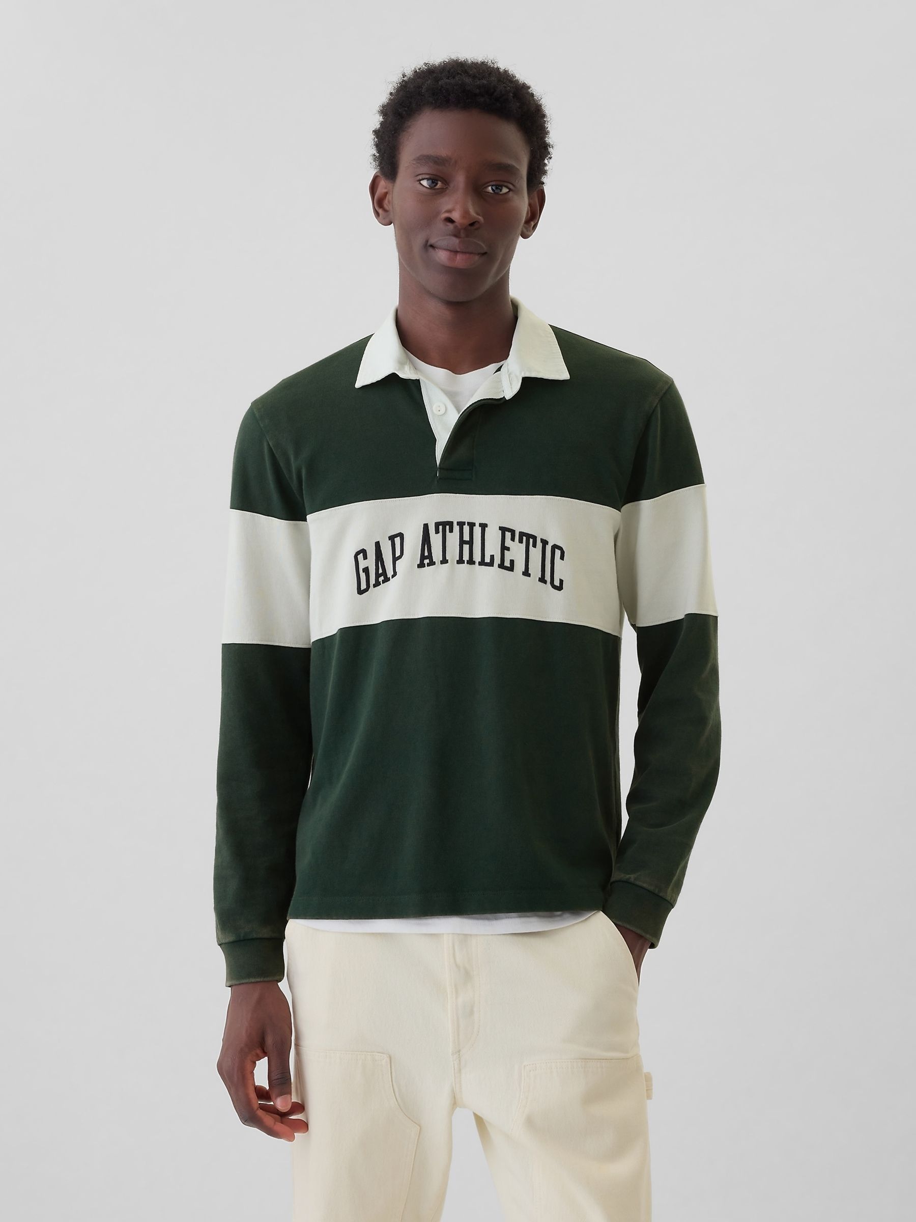 Green Rugby Polo Shirt - Image 5 of 9