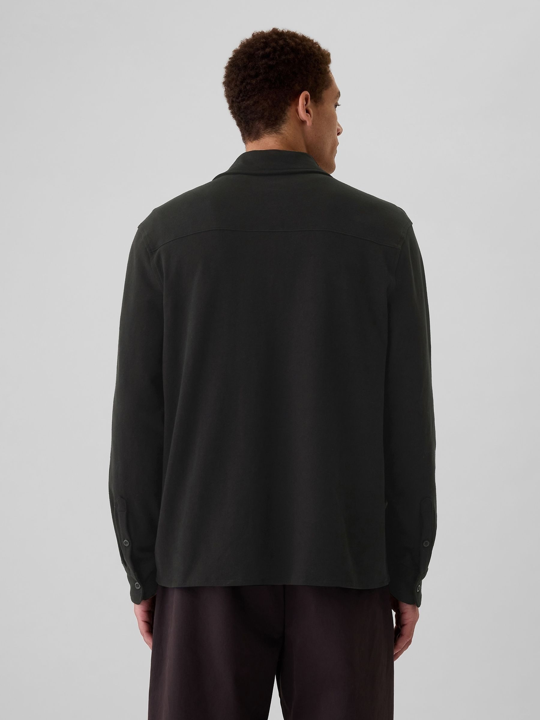 Black Jersey Long Sleeve Shirt - Image 2 of 5