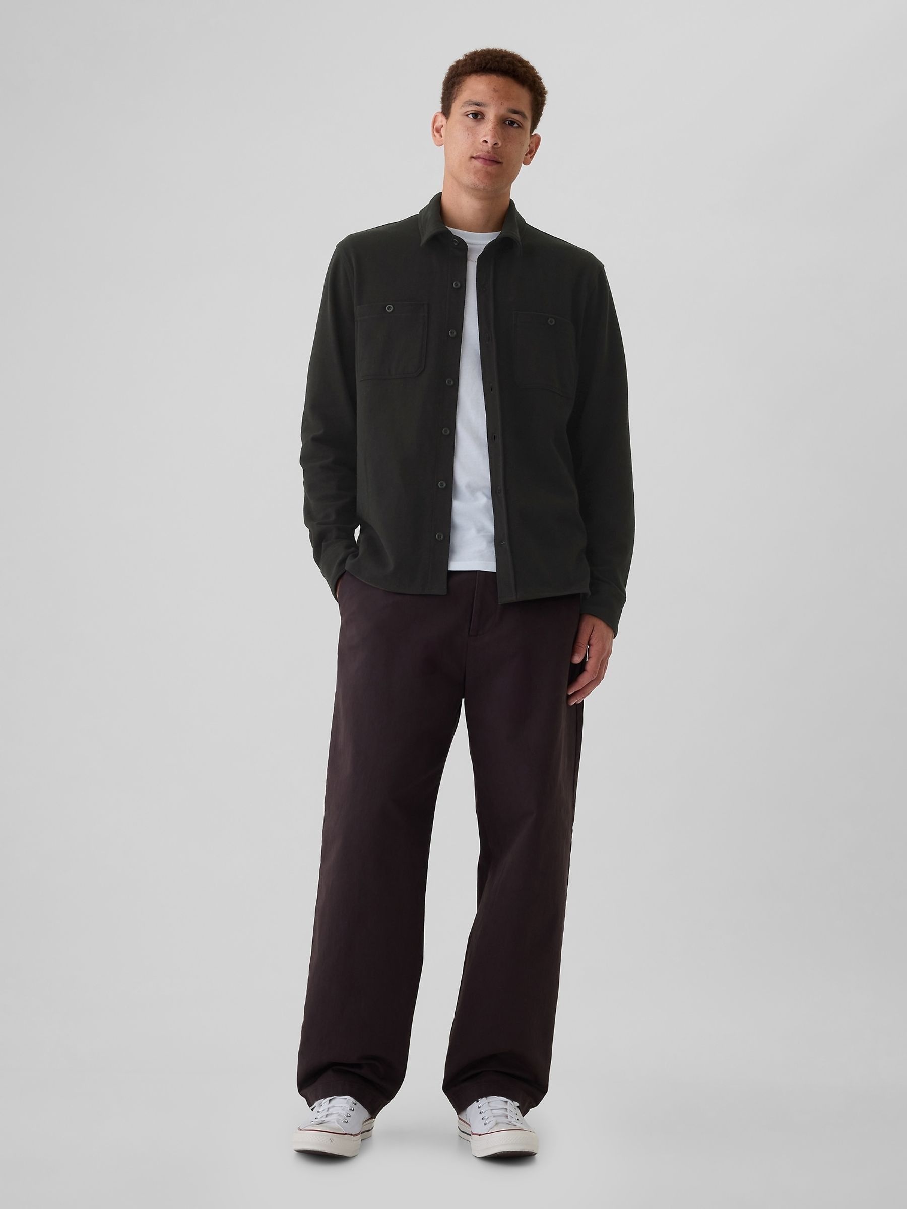 Black Jersey Long Sleeve Shirt - Image 3 of 5