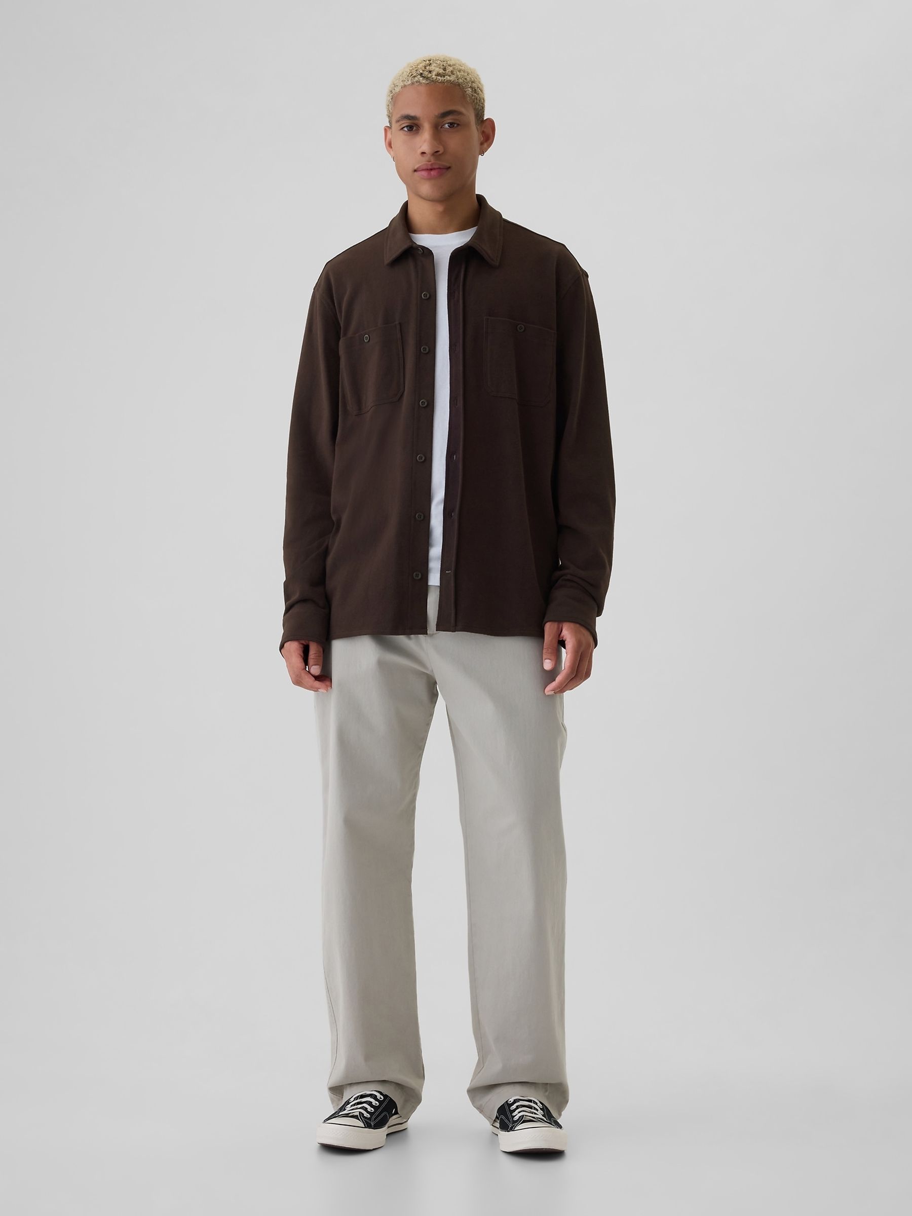Brown Jersey Long Sleeve Shirt - Image 3 of 5