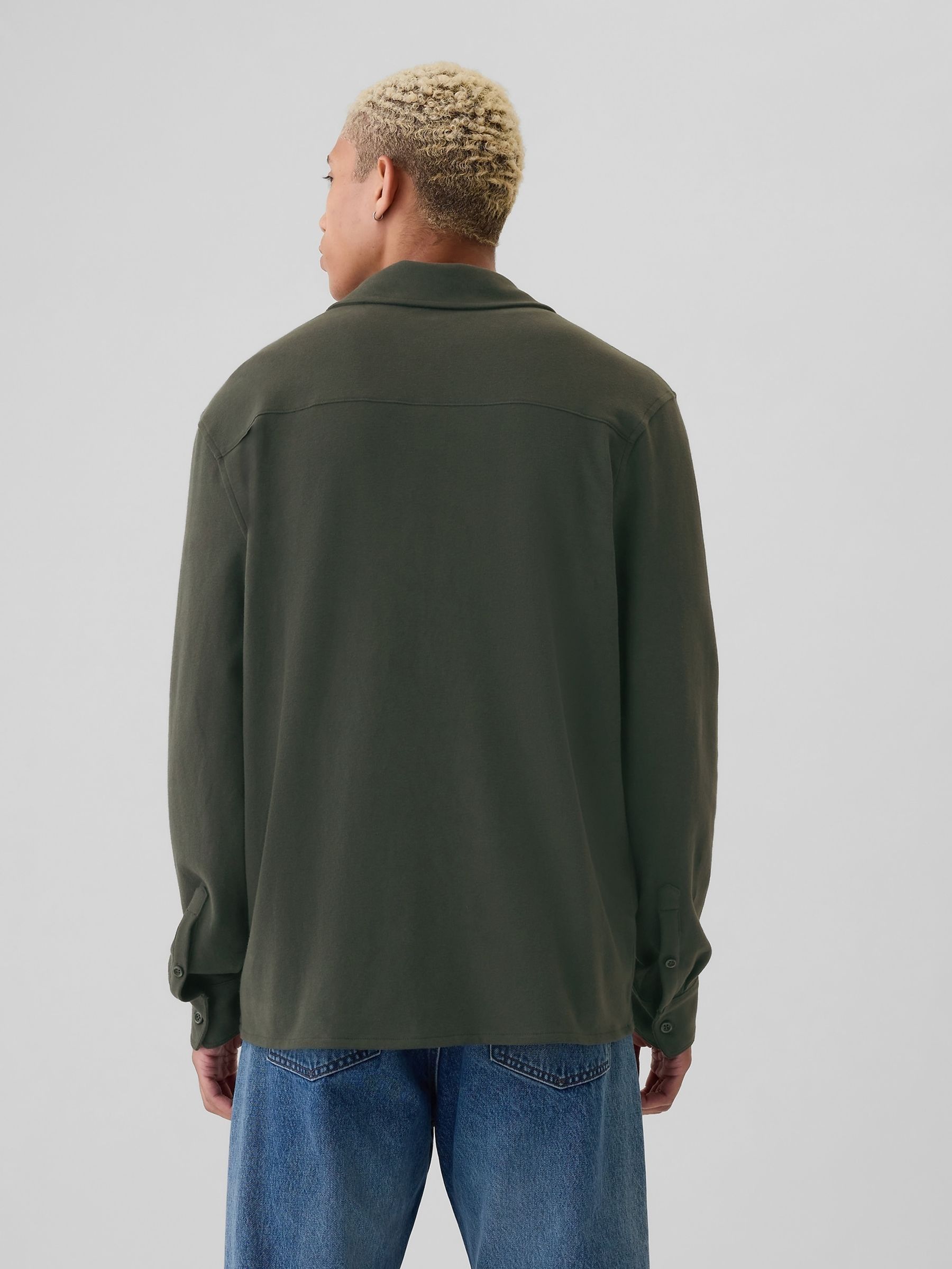 Green Jersey Long Sleeve Shirt - Image 2 of 6